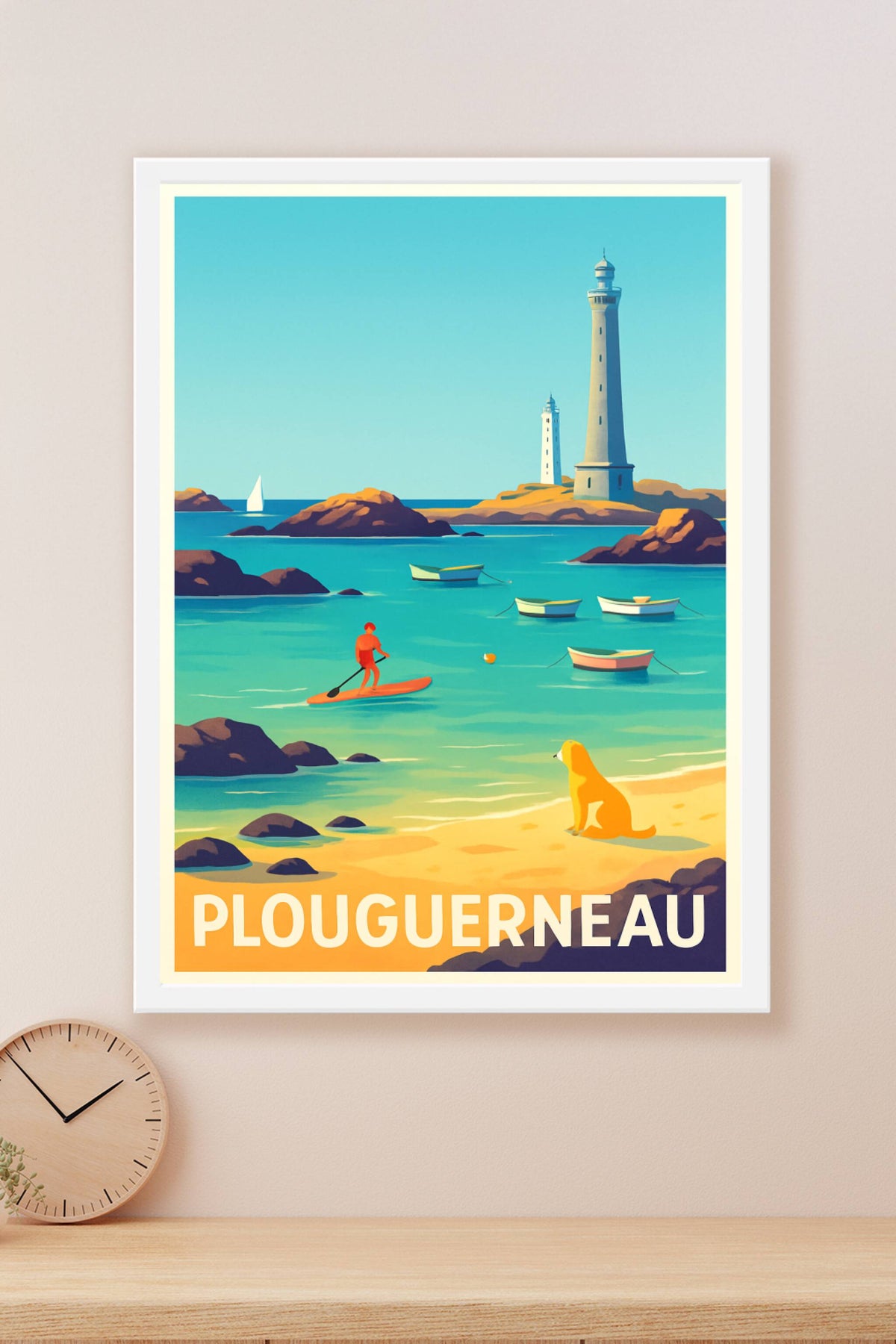 Affiche Plouguerneau — Évasion maritime entre phares et criques · poster d'art de Plouguerneau