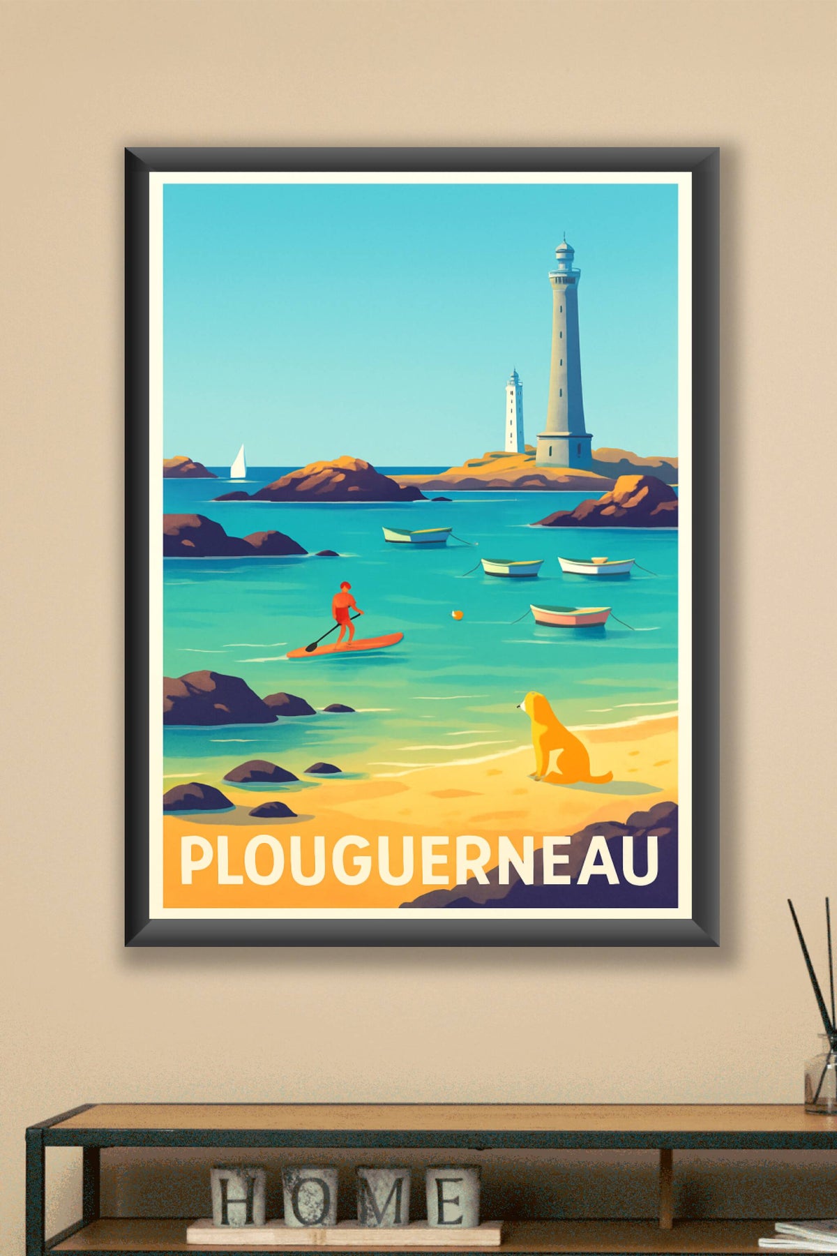 Affiche Plouguerneau — Évasion maritime entre phares et criques · poster d'art de Plouguerneau