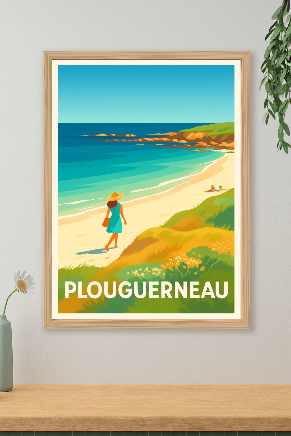 Affiche Plouguerneau — L'Évasion Bretonne au Bord de la Mer · poster d'art de Plouguerneau