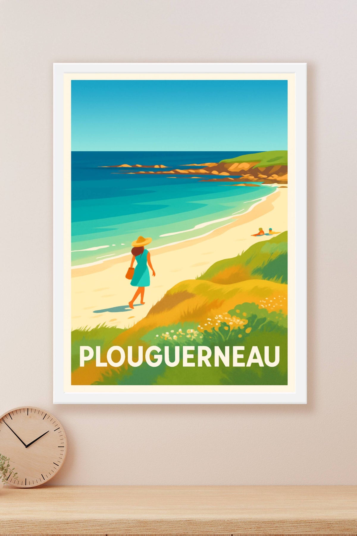 Affiche Plouguerneau — L'Évasion Bretonne au Bord de la Mer · poster d'art de Plouguerneau