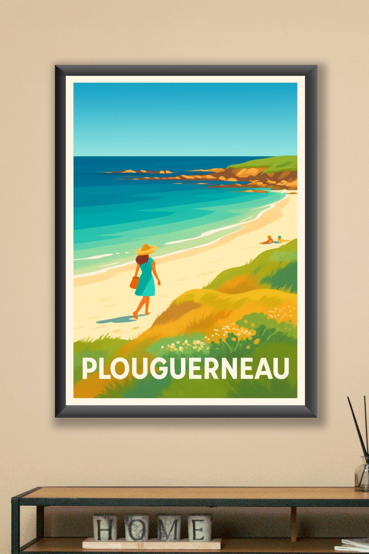 Affiche Plouguerneau — L'Évasion Bretonne au Bord de la Mer · poster d'art de Plouguerneau