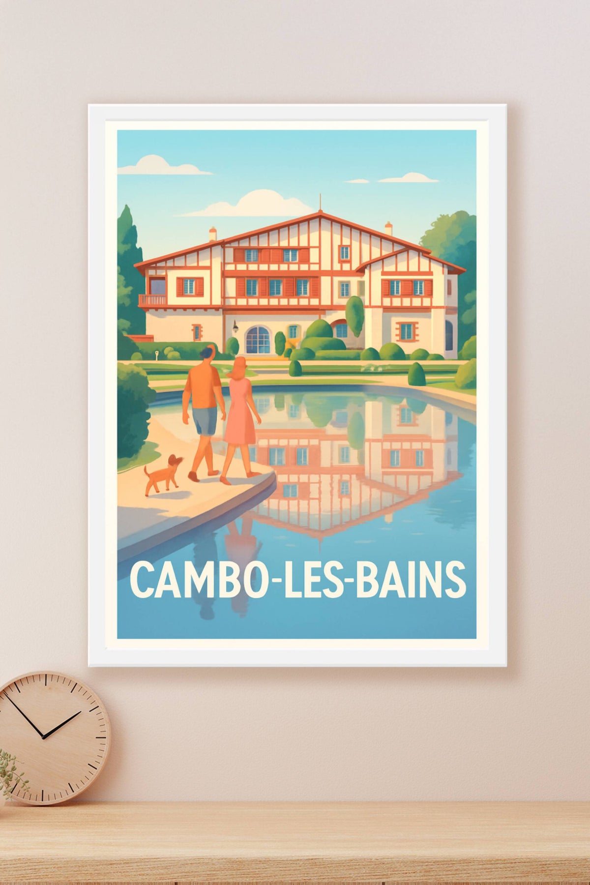 Affiche Cambo-les-Bains — Charme et sérénité au Pays Basque · poster d'art de Cambo-les-Bains