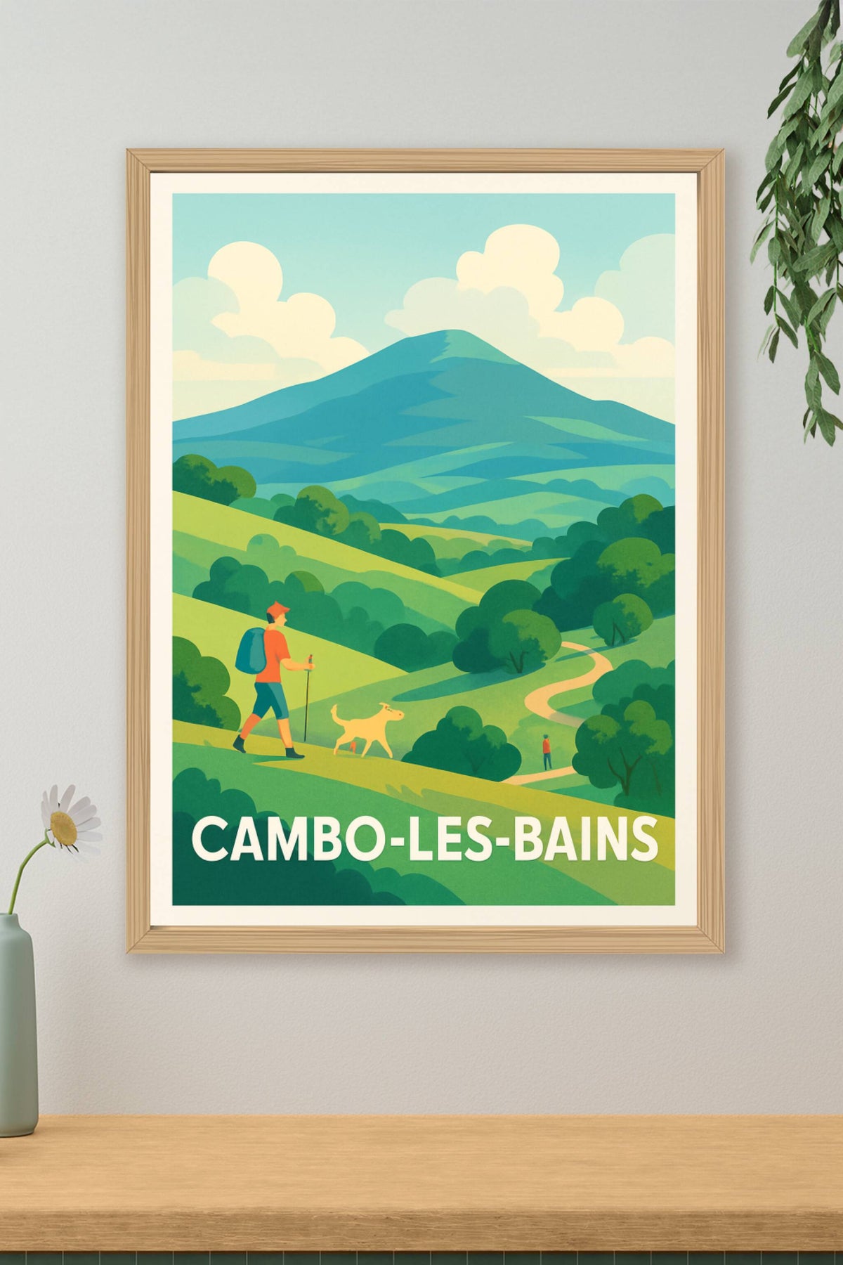 Affiche Cambo-les-Bains — Évasion Nature et Randonnée · poster d'art de Cambo-les-Bains