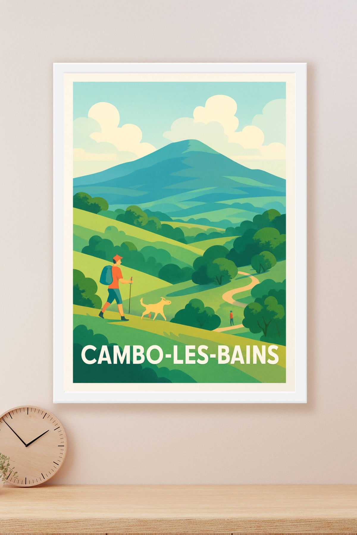 Affiche Cambo-les-Bains — Évasion Nature et Randonnée · poster d'art de Cambo-les-Bains