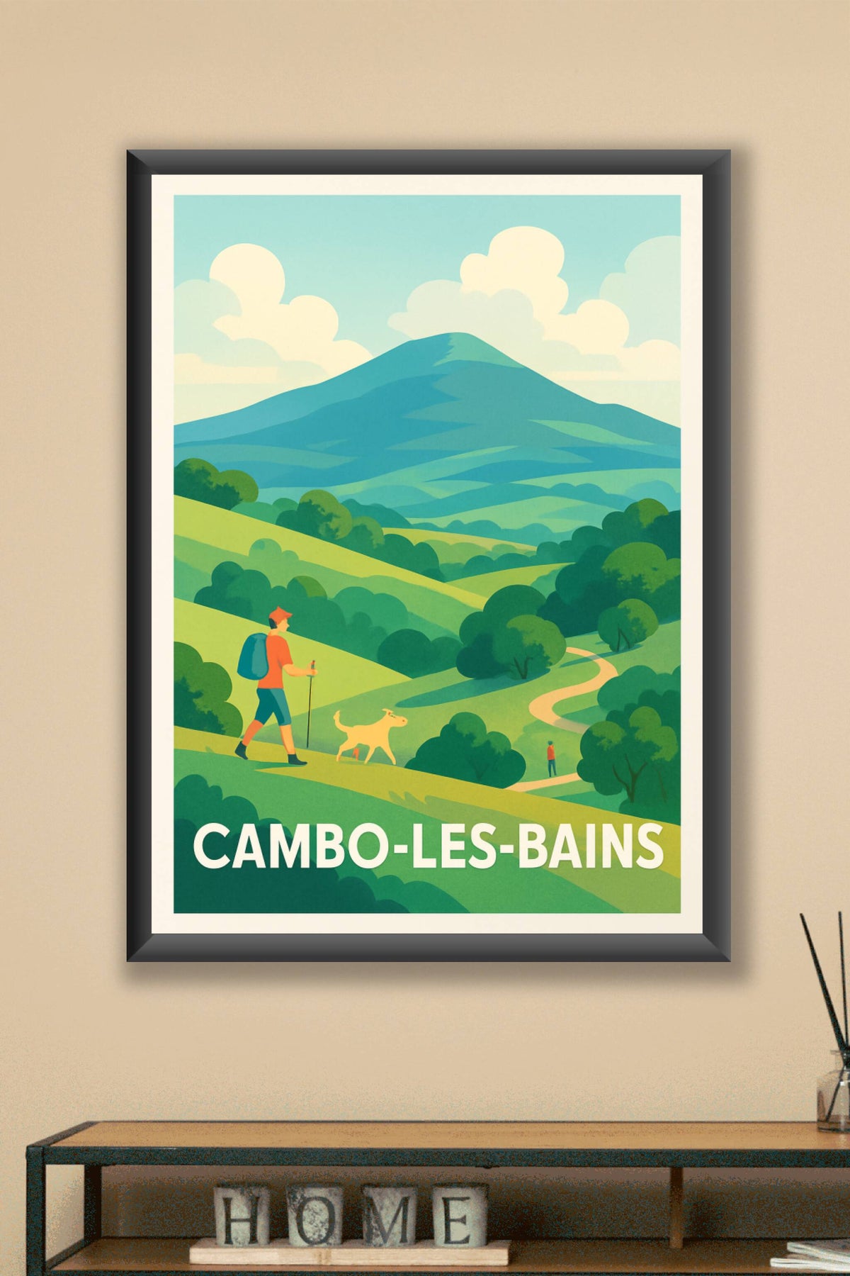 Affiche Cambo-les-Bains — Évasion Nature et Randonnée · poster d'art de Cambo-les-Bains