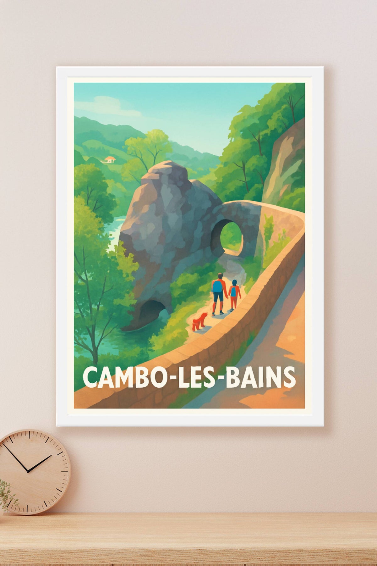 Affiche Cambo-les-Bains — Balade au cœur de la nature · poster d'art de Cambo-les-Bains