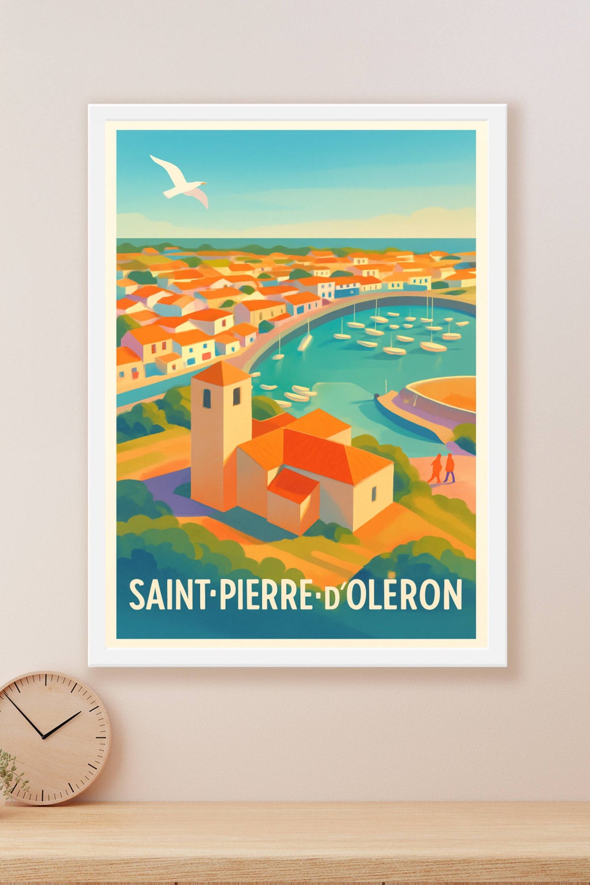 Affiche Saint-Pierre-d'Oléron — Charme et sérénité insulaire · poster d'art de Saint-Pierre-d'Oléron