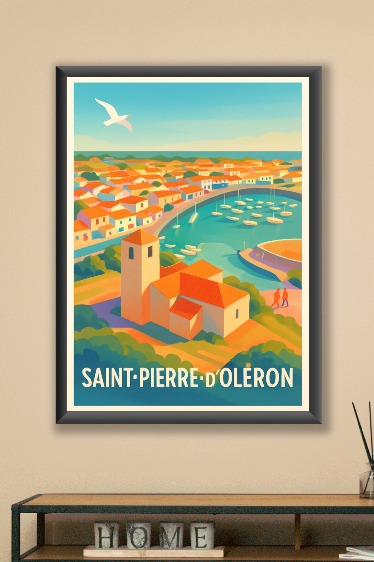 Affiche Saint-Pierre-d'Oléron — Charme et sérénité insulaire · poster d'art de Saint-Pierre-d'Oléron