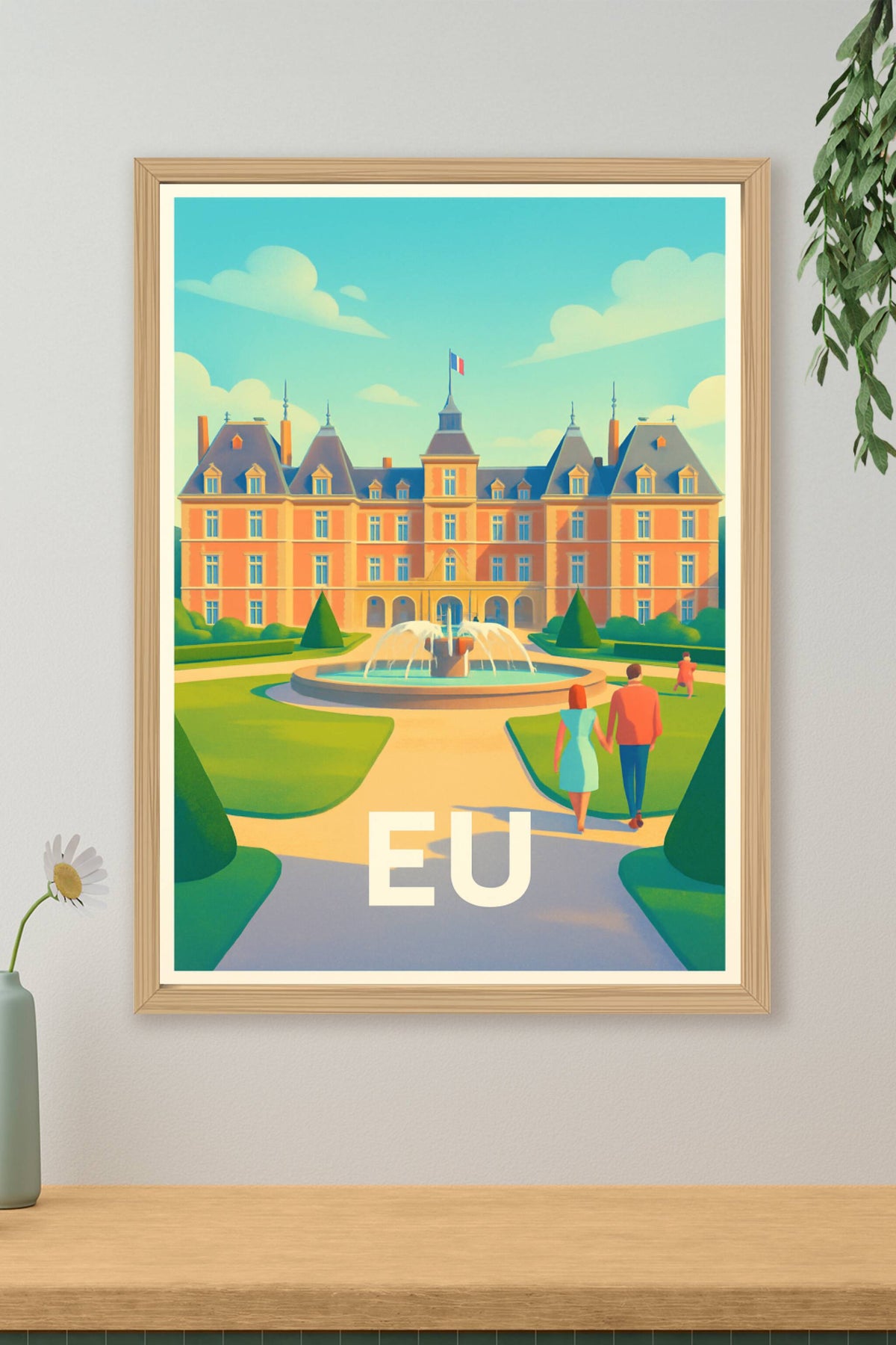 Affiche Eu — Élégance et sérénité en Normandie · poster d'art de Eu