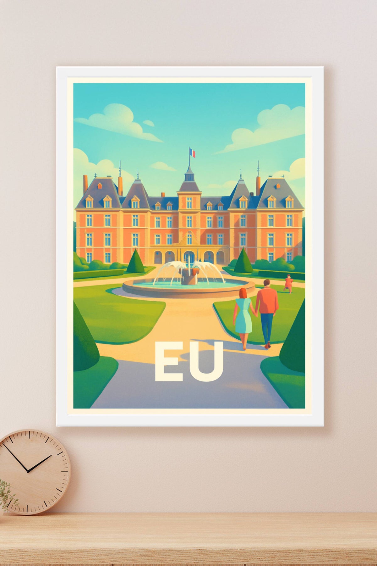 Affiche Eu — Élégance et sérénité en Normandie · poster d'art de Eu