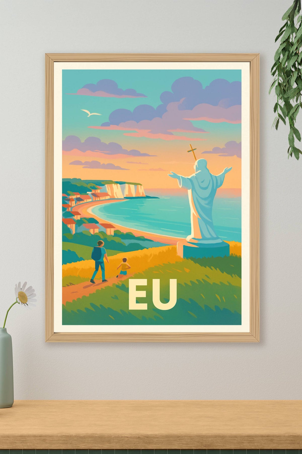 Affiche Eu — Panorama inspirant entre ciel et mer · poster d'art de Eu
