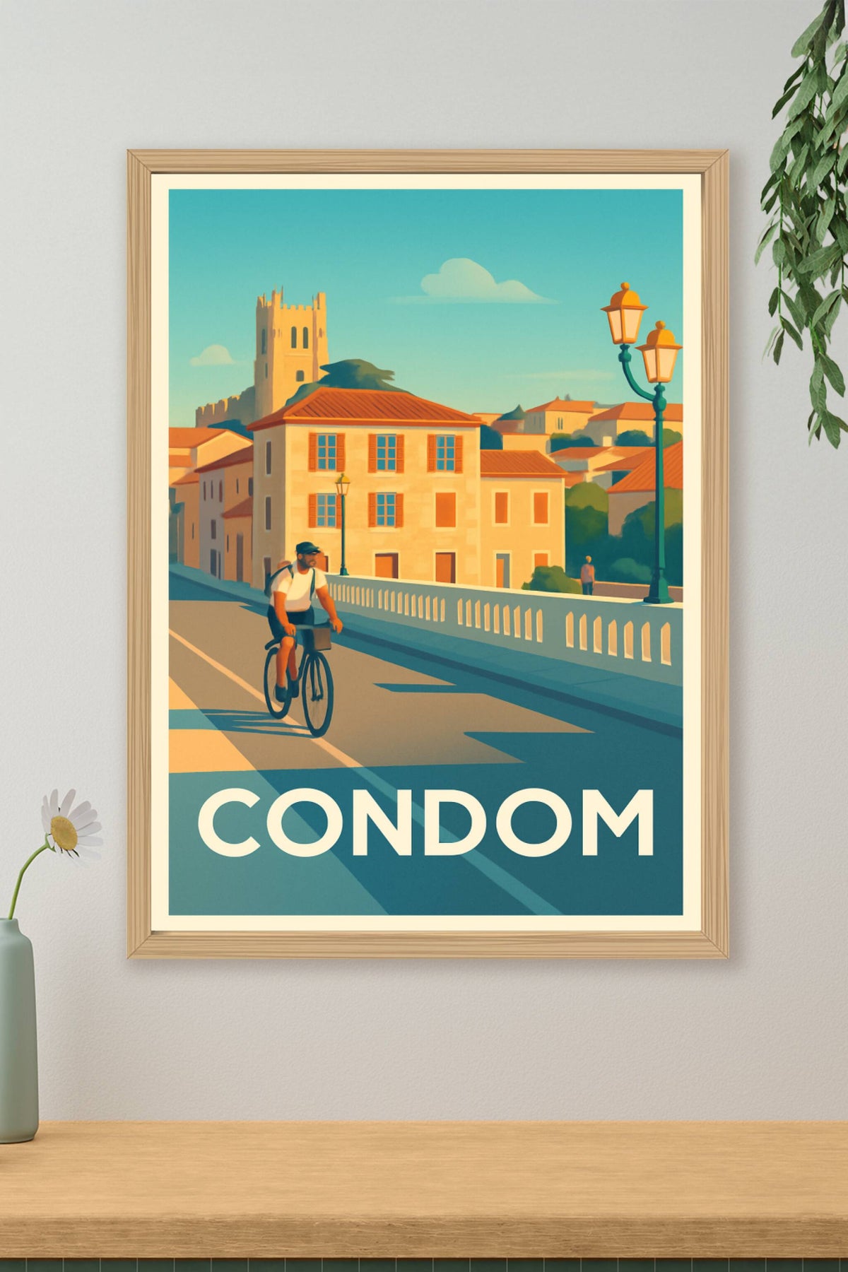Affiche Condom — Charme et douceur du Sud-Ouest · poster d'art de Condom