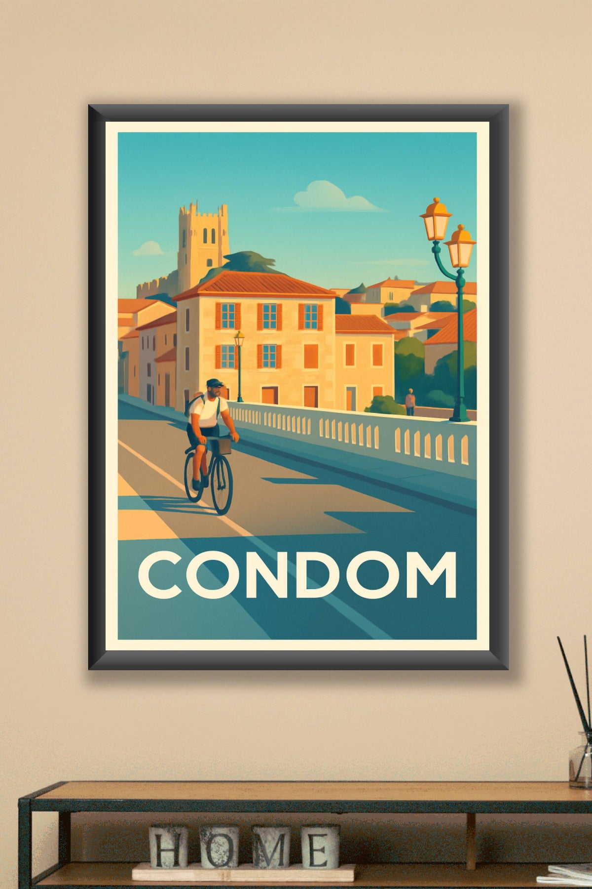 Affiche Condom — Charme et douceur du Sud-Ouest · poster d'art de Condom