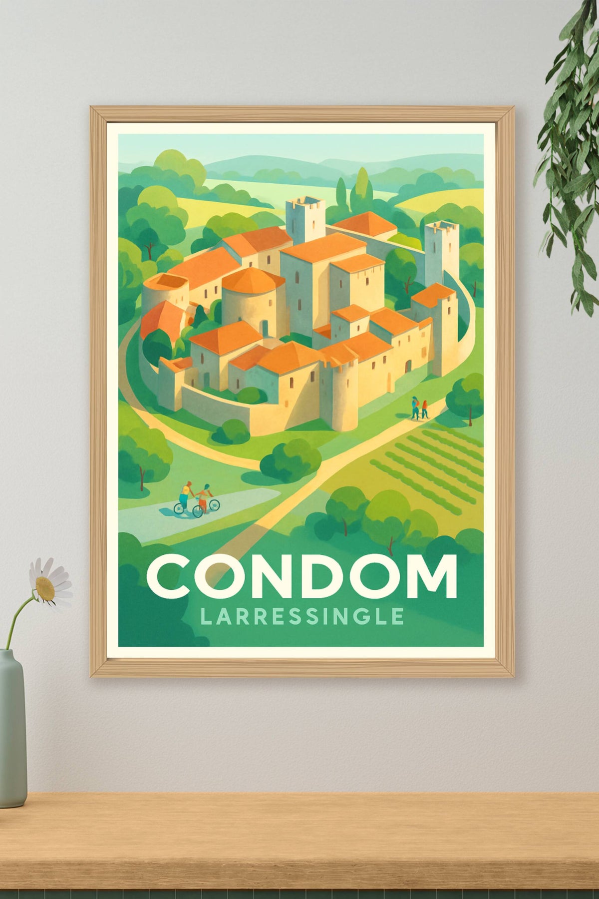 Affiche Condom — Charme médiéval et nature préservée · poster d'art de Condom