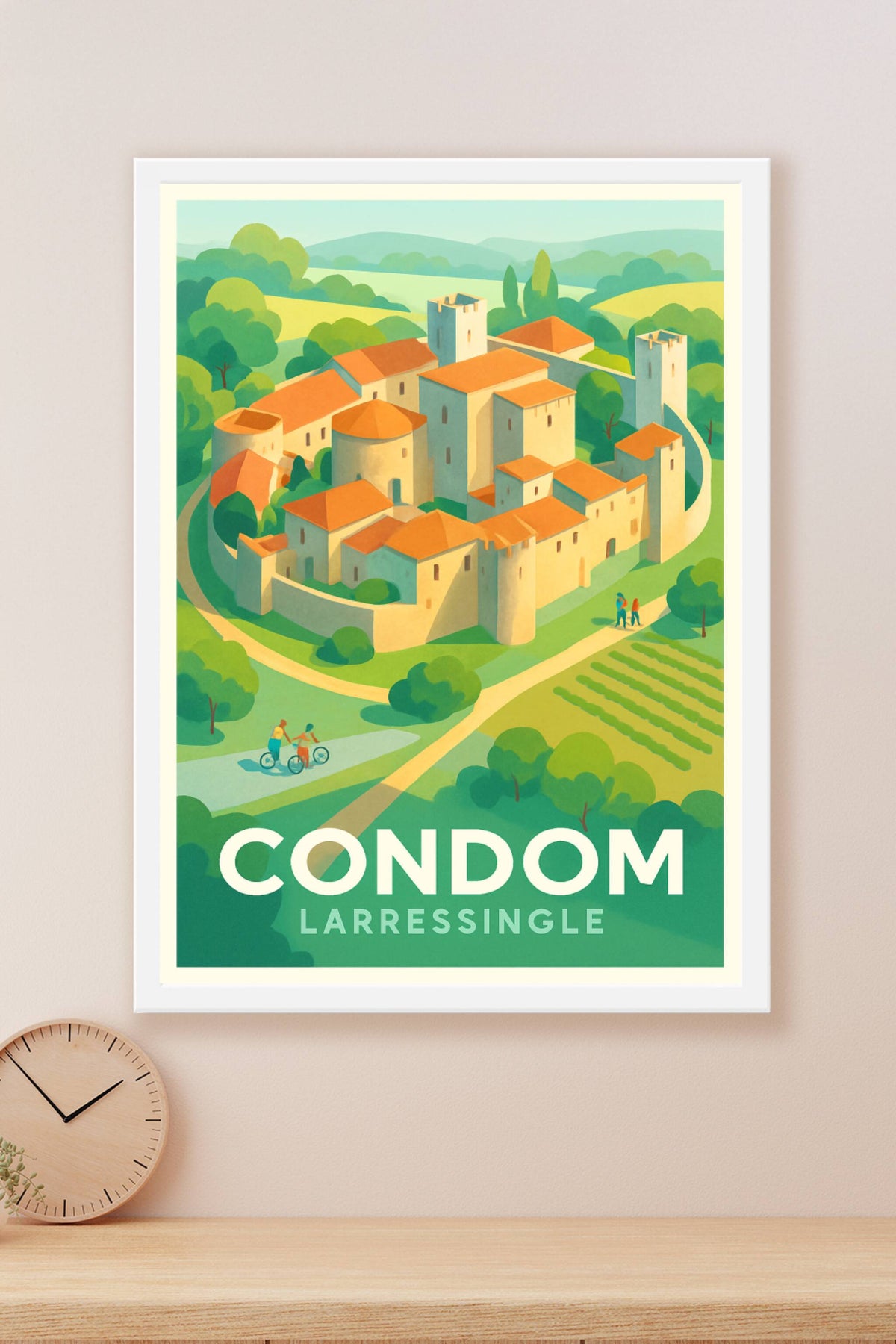 Affiche Condom — Charme médiéval et nature préservée · poster d'art de Condom