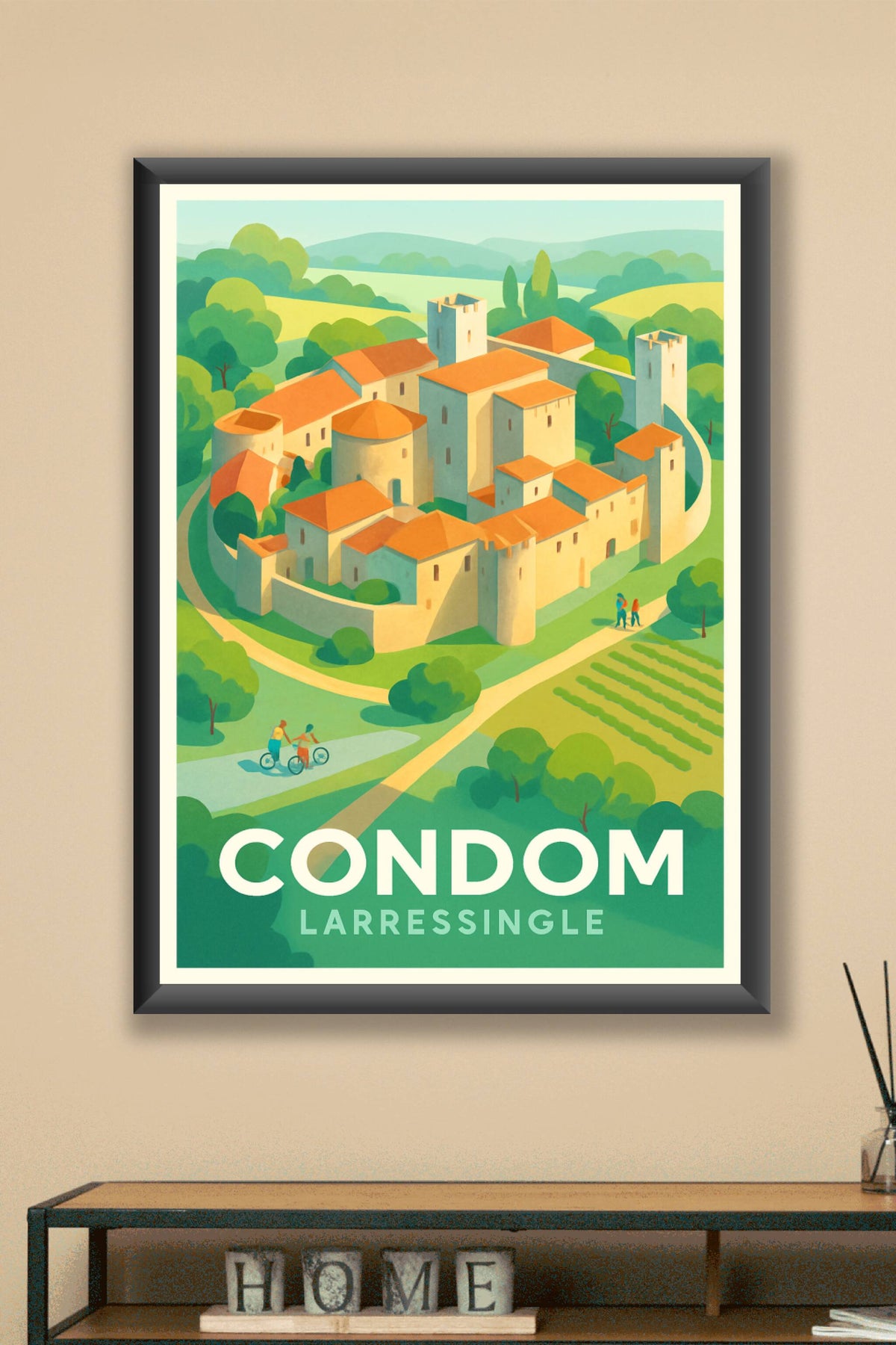 Affiche Condom — Charme médiéval et nature préservée · poster d'art de Condom