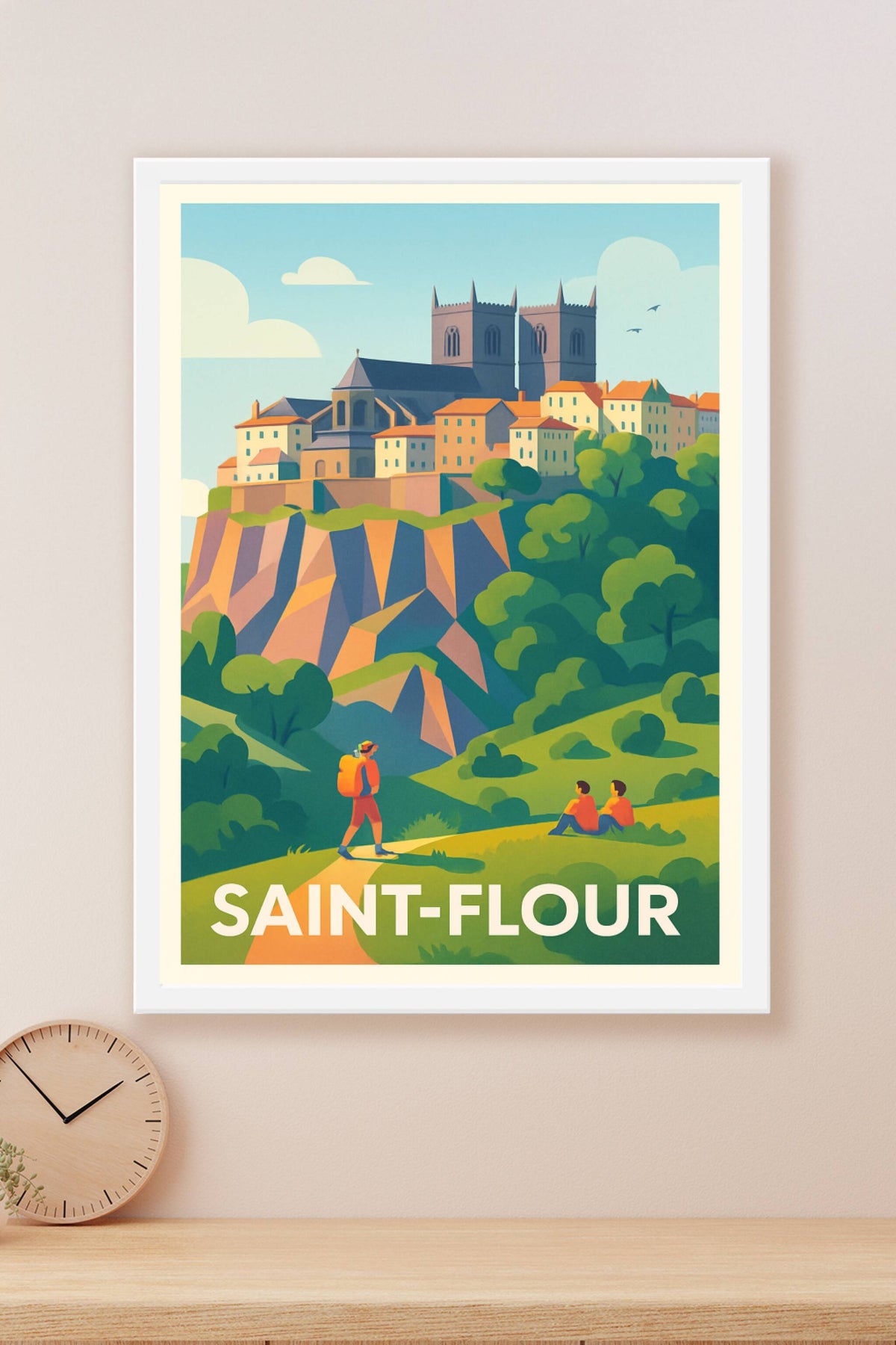 Affiche Saint-Flour — L'escapade nature et patrimoine · poster d'art de Saint-Flour