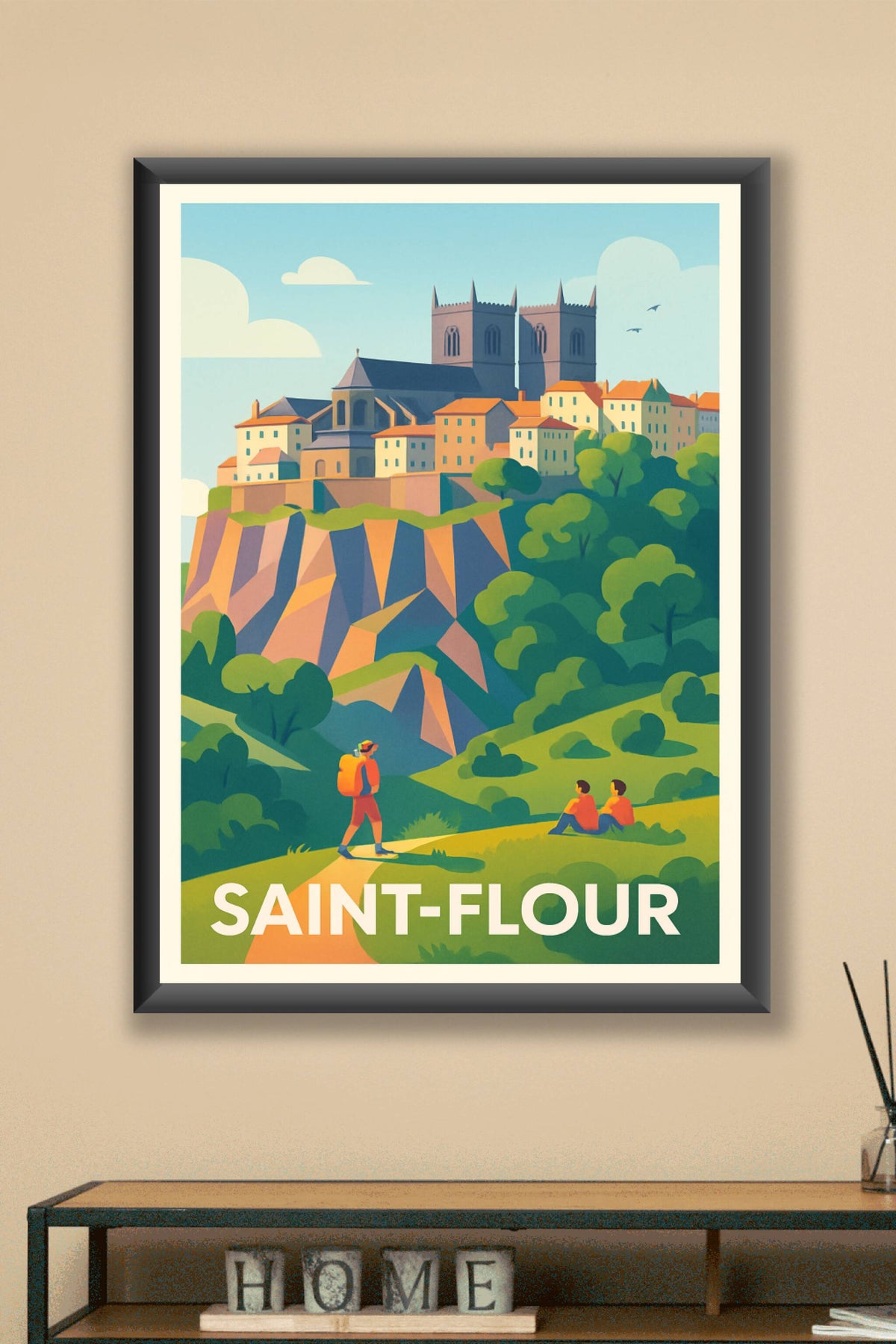 Affiche Saint-Flour — L'escapade nature et patrimoine · poster d'art de Saint-Flour