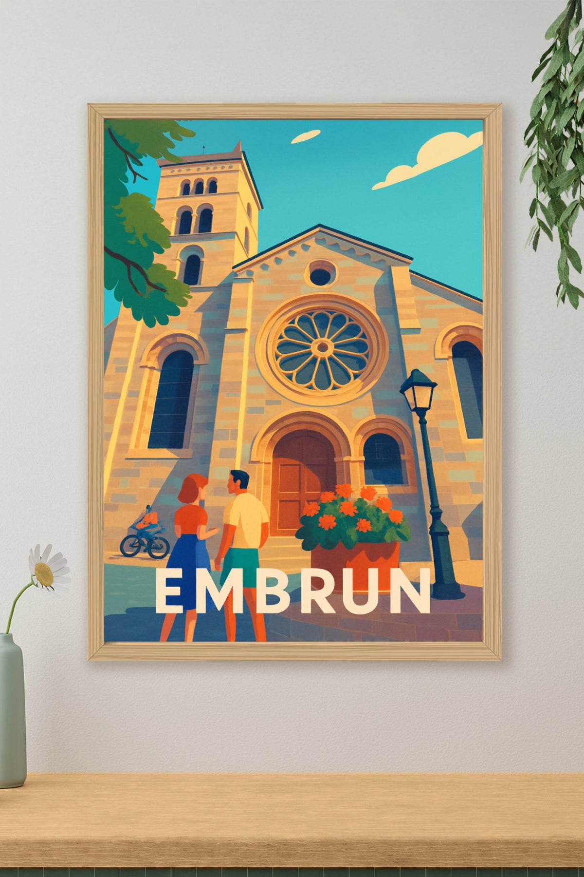 Affiche Embrun — Charme et lumière au cœur de l'église · poster d'art de Embrun