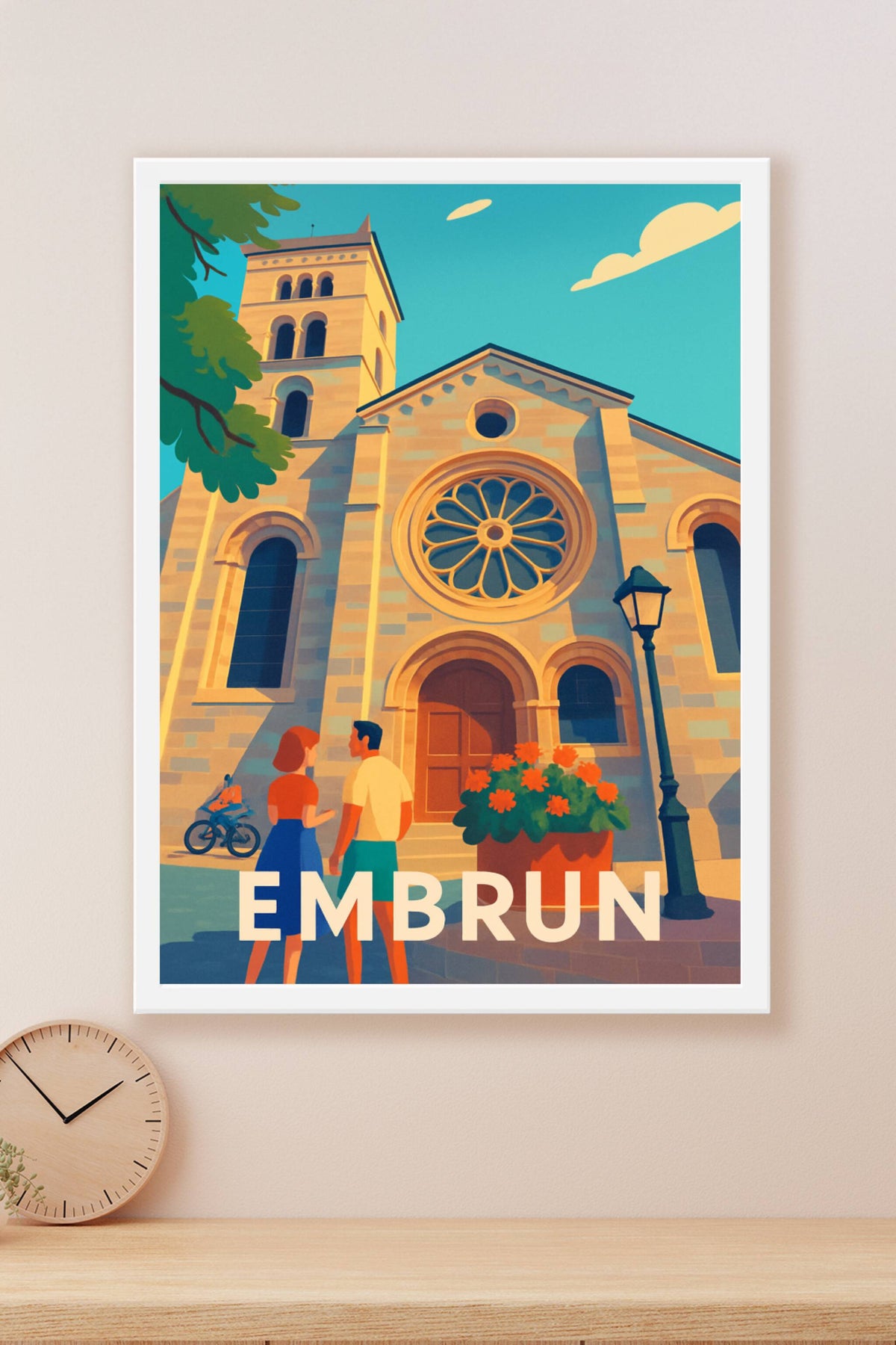 Affiche Embrun — Charme et lumière au cœur de l'église · poster d'art de Embrun
