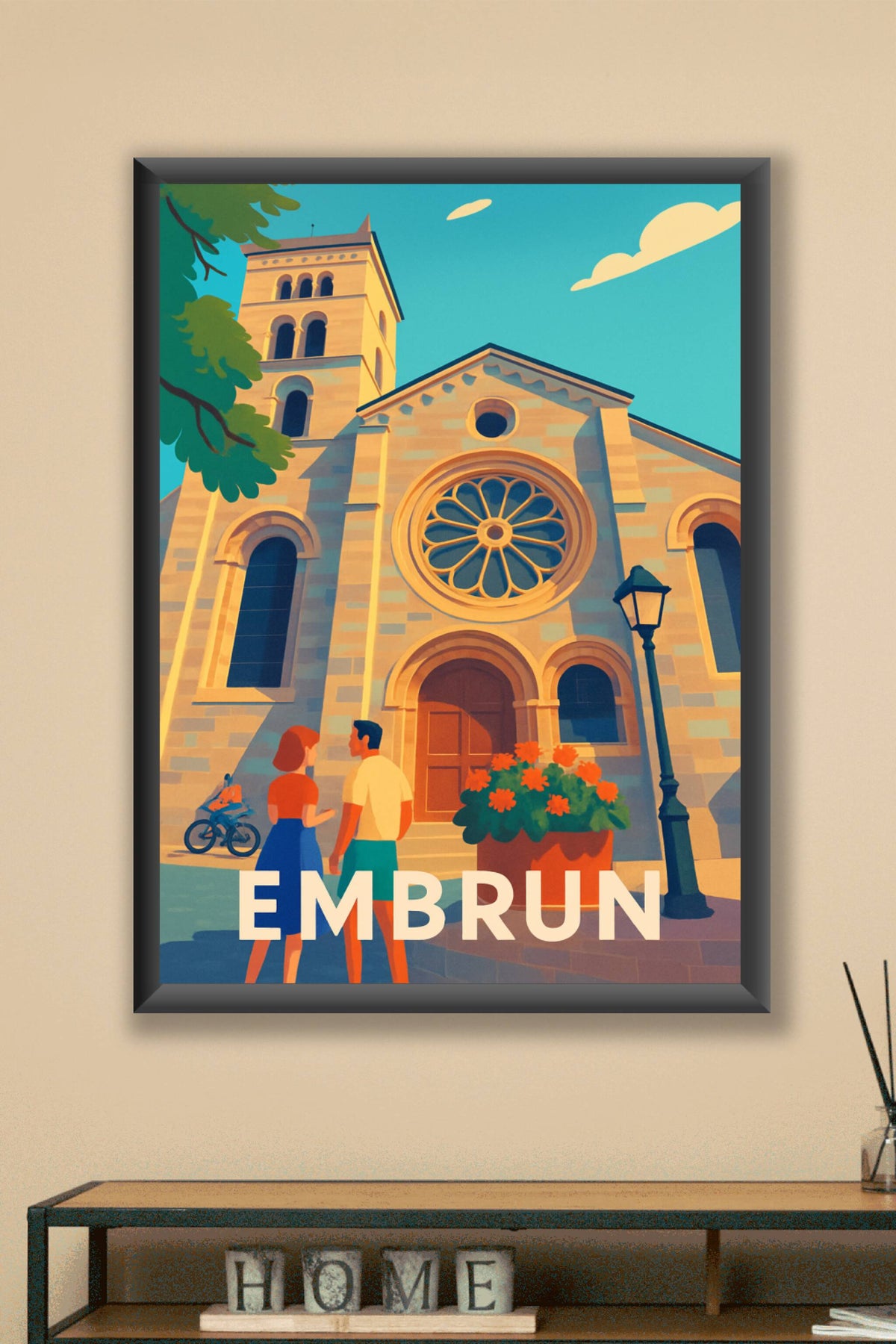 Affiche Embrun — Charme et lumière au cœur de l'église · poster d'art de Embrun