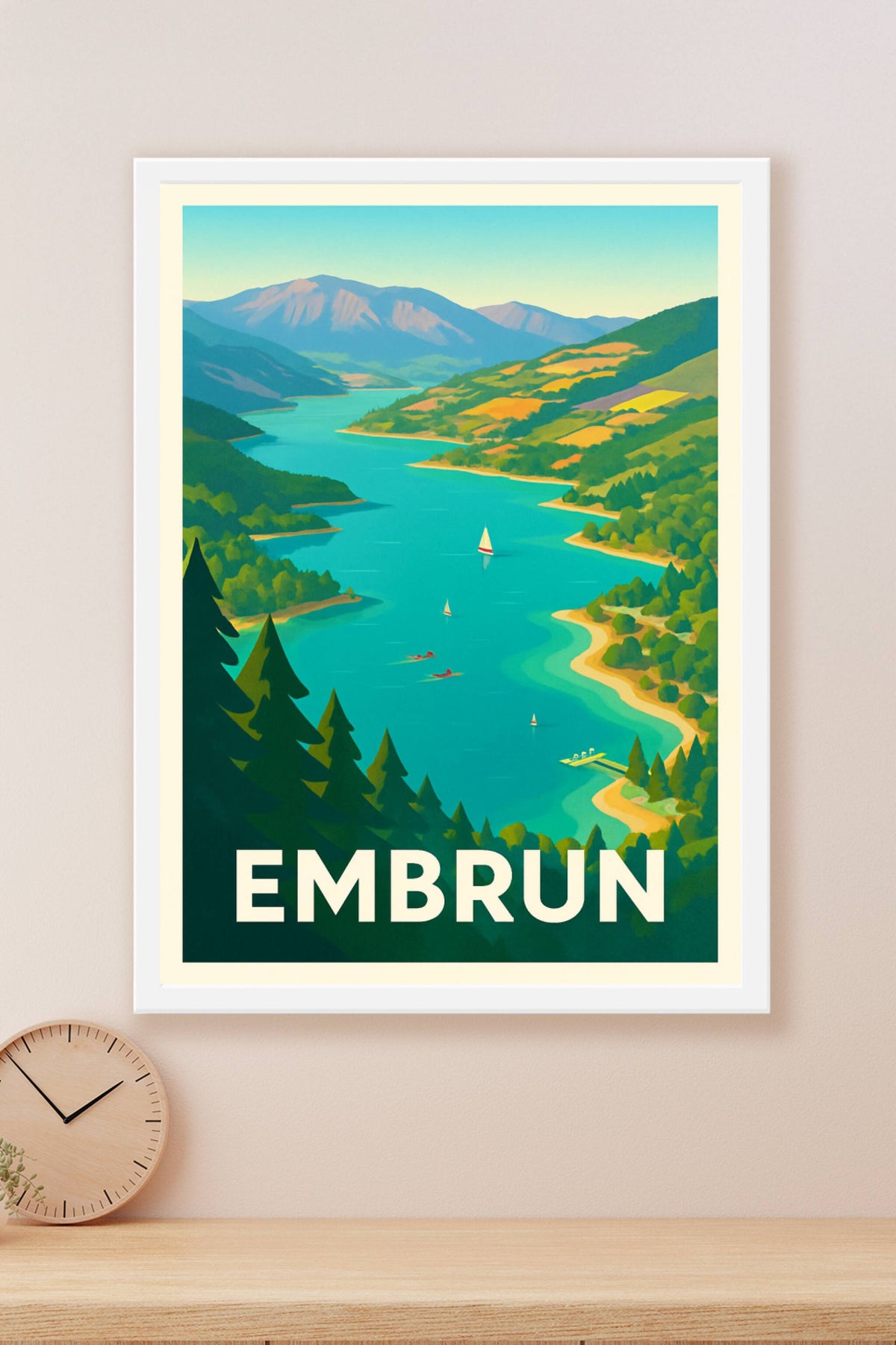 Affiche Embrun — Évasion nautique au cœur des Alpes · poster d'art de Embrun