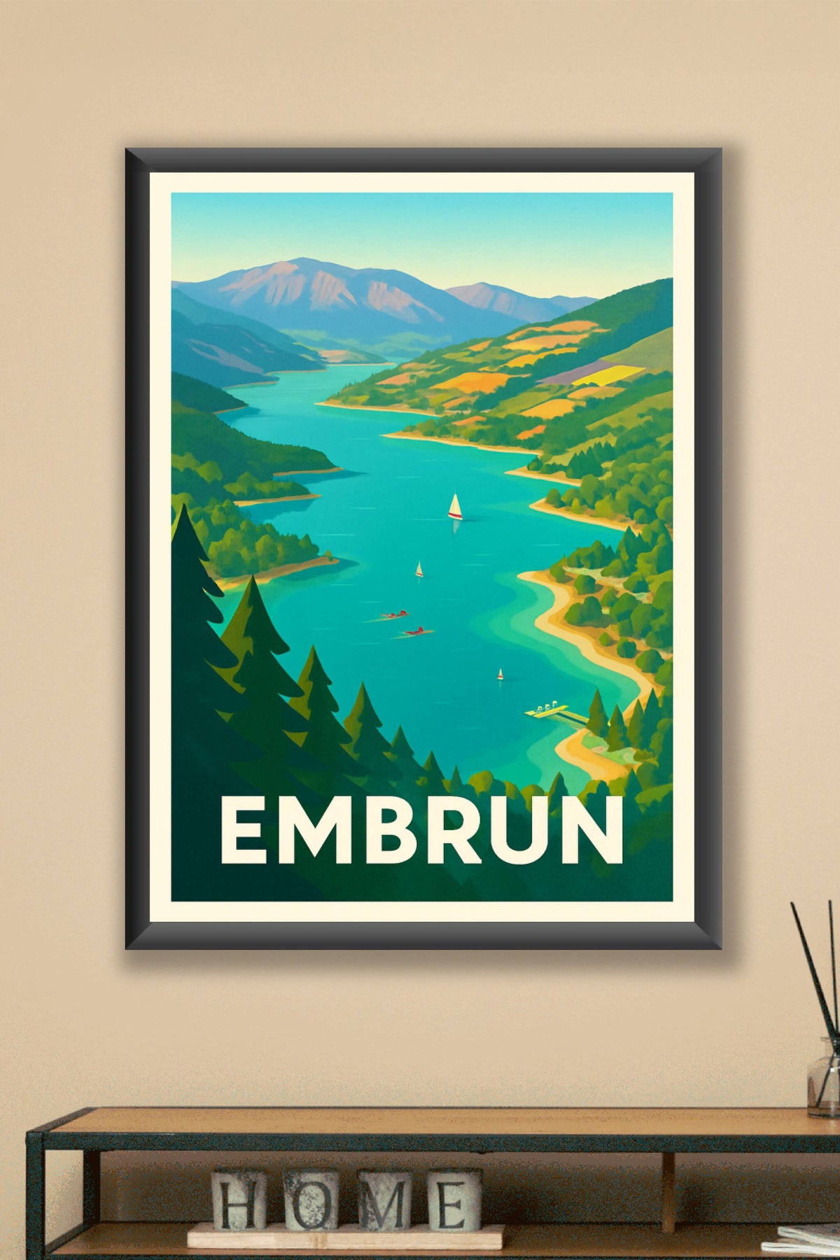 Affiche Embrun — Évasion nautique au cœur des Alpes · poster d'art de Embrun