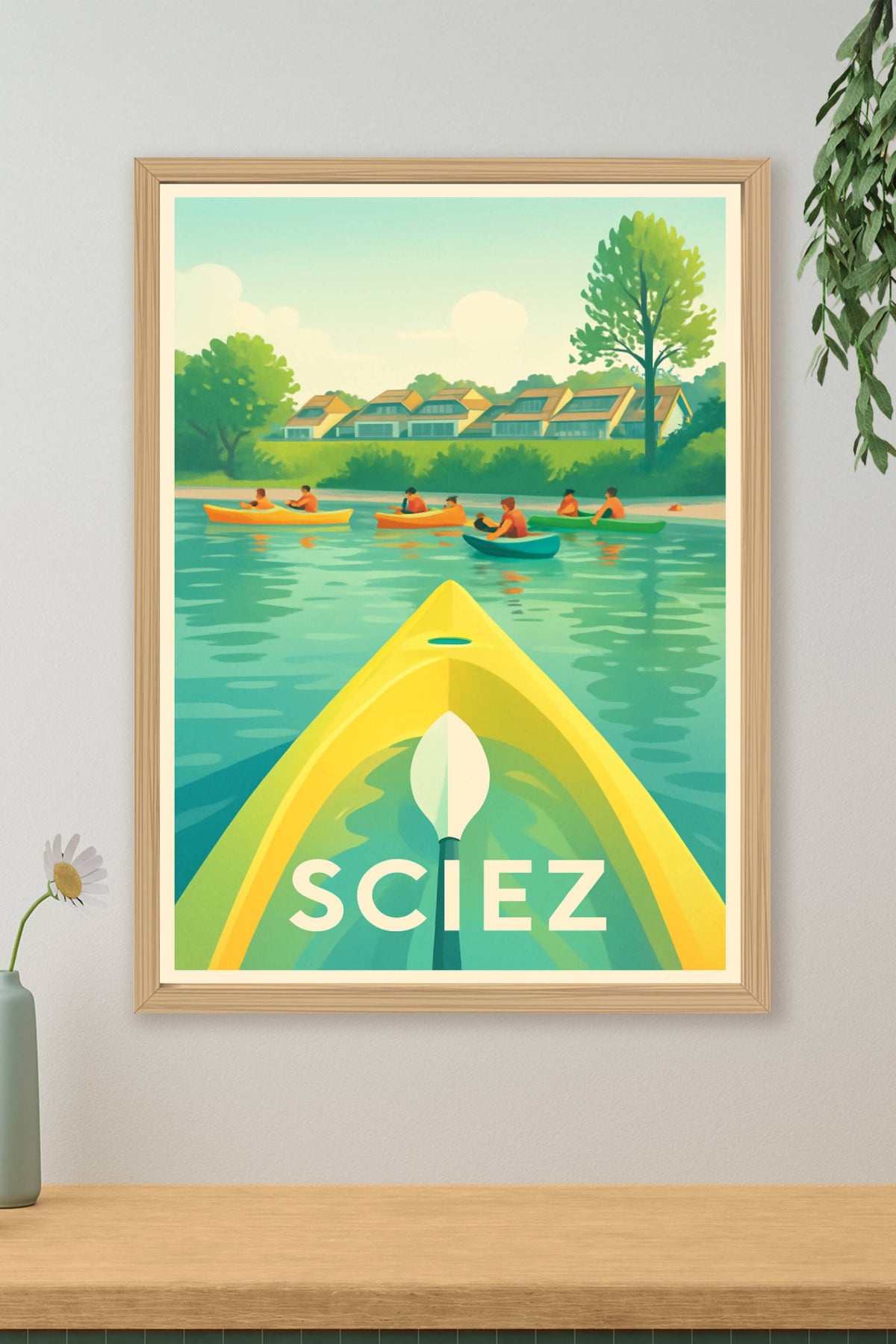 Affiche Sciez — Évasion nautique et détente au fil de l'eau · poster d'art de Sciez
