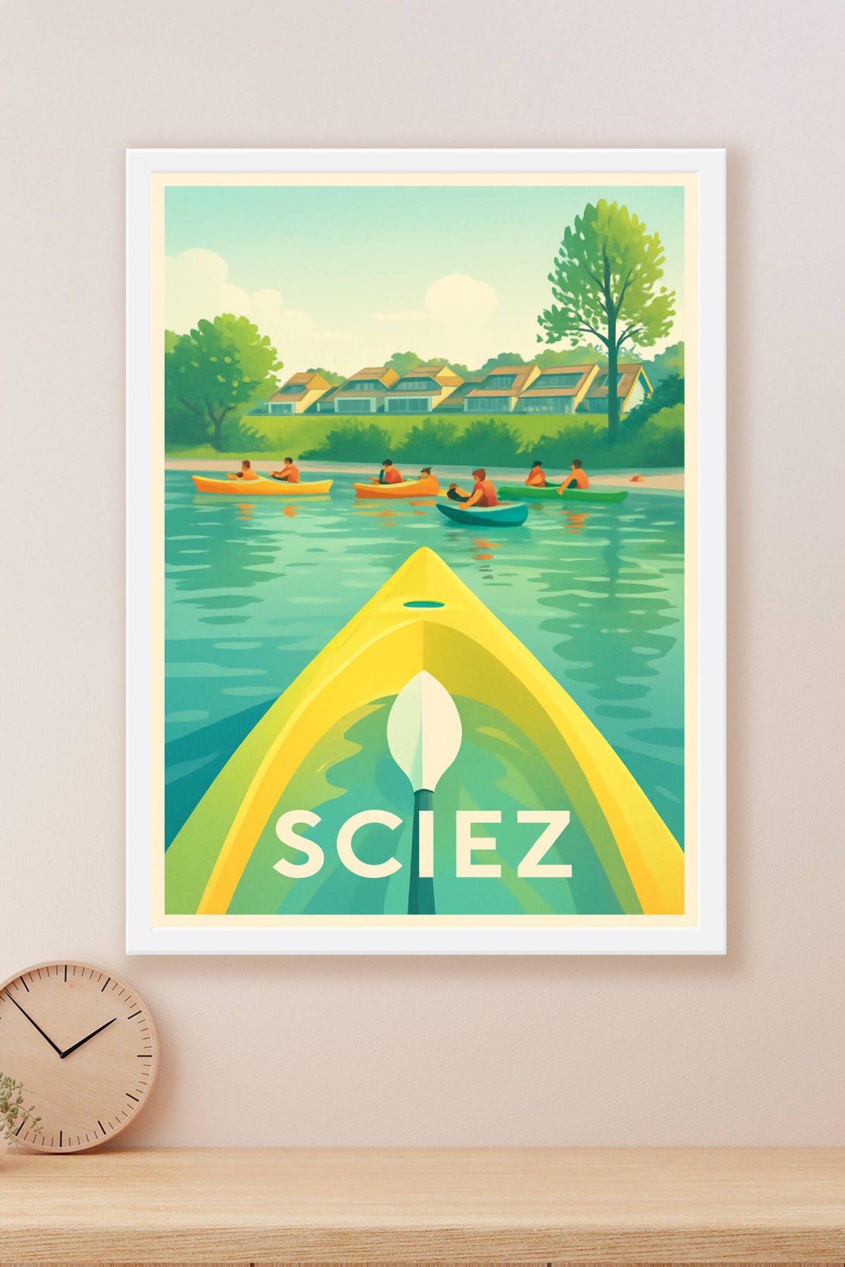 Affiche Sciez — Évasion nautique et détente au fil de l'eau · poster d'art de Sciez