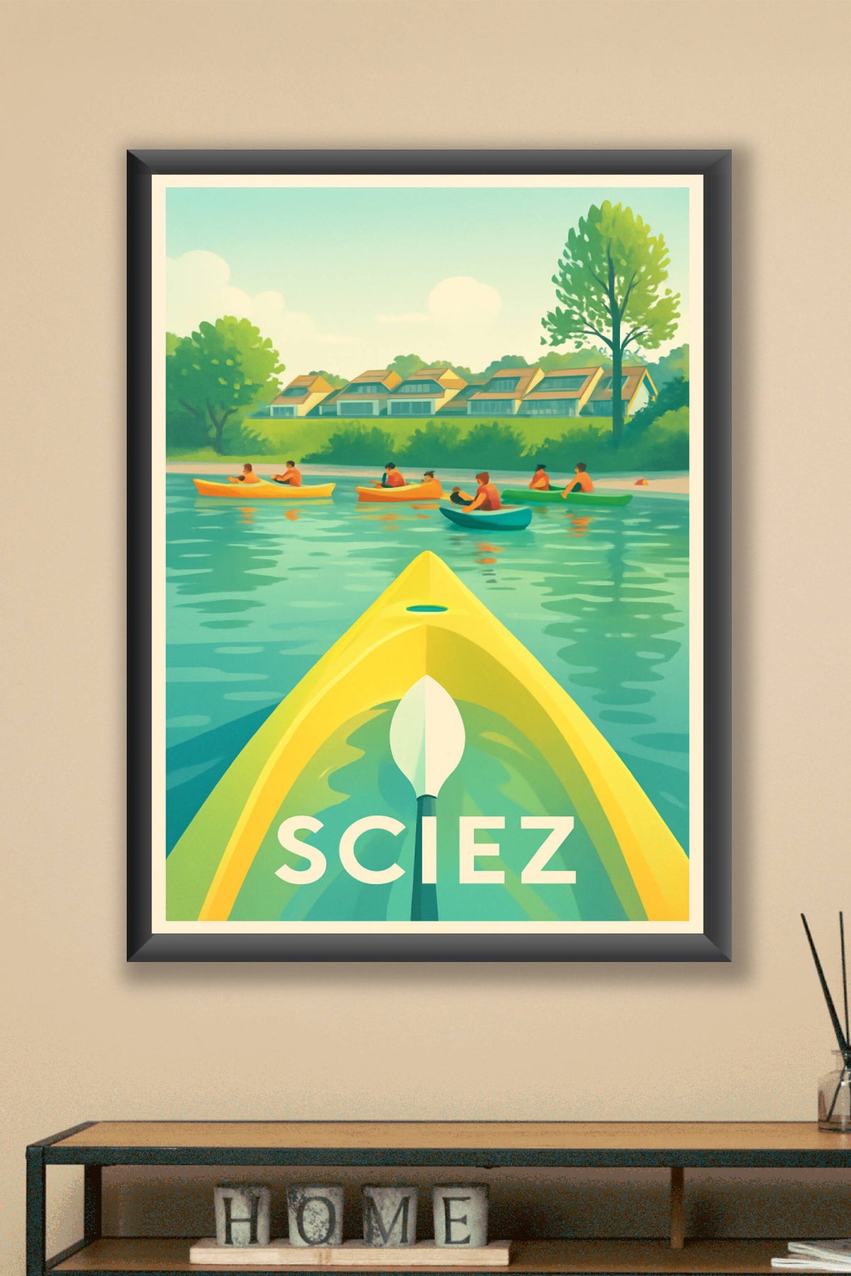 Affiche Sciez — Évasion nautique et détente au fil de l'eau · poster d'art de Sciez