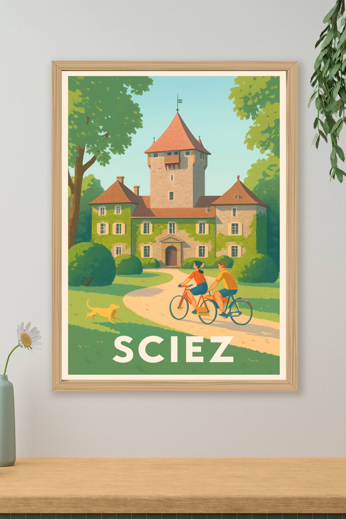 Affiche Sciez — Douceur et patrimoine au cœur de la nature · poster d'art de Sciez