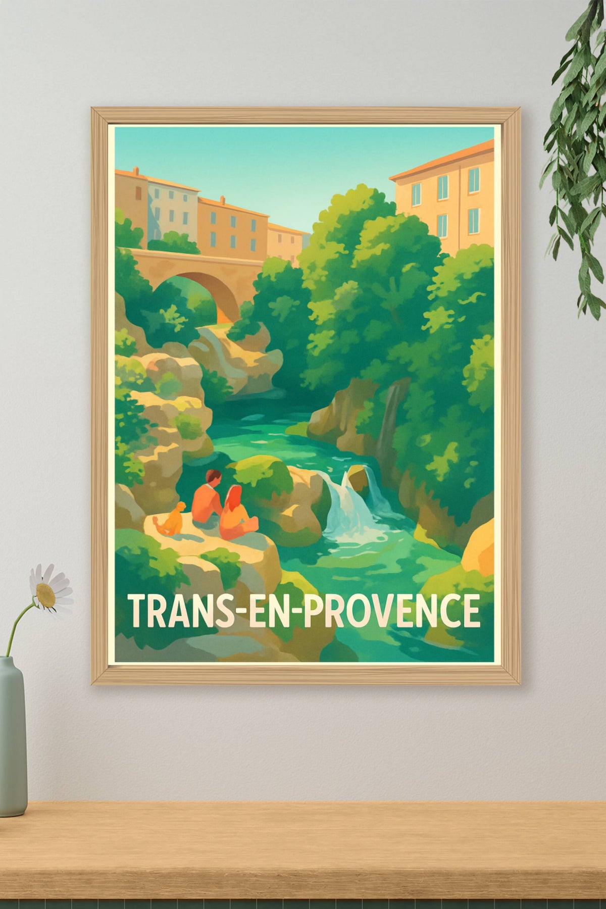 Affiche Trans-en-Provence — Havre de paix et nature préservée · poster d'art de Trans-en-Provence