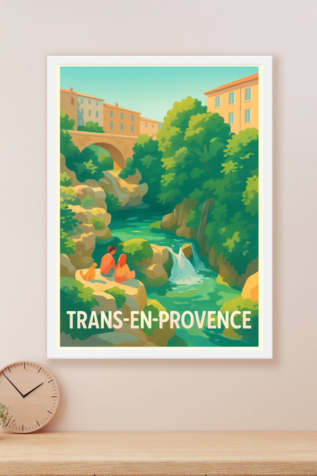 Affiche Trans-en-Provence — Havre de paix et nature préservée · poster d'art de Trans-en-Provence