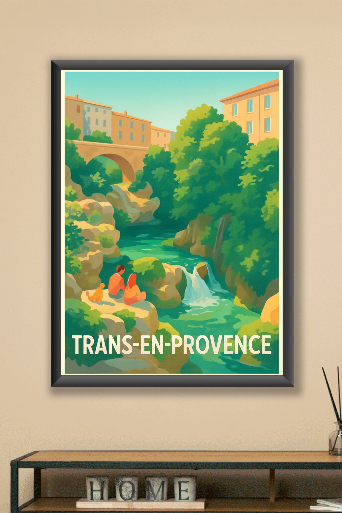 Affiche Trans-en-Provence — Havre de paix et nature préservée · poster d'art de Trans-en-Provence