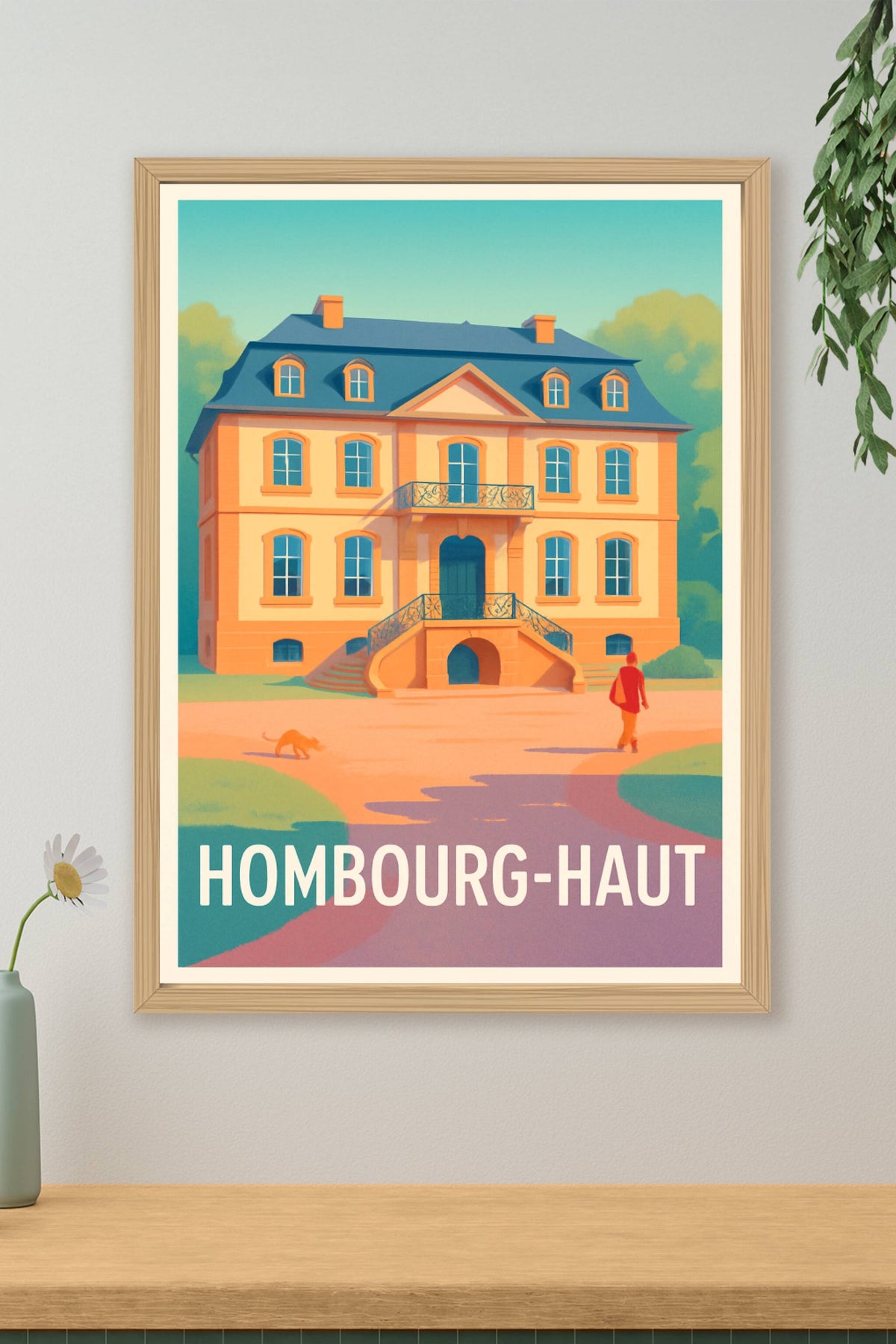 Affiche Hombourg-Haut — Élégance intemporelle en Lorraine · poster d'art de Hombourg-Haut