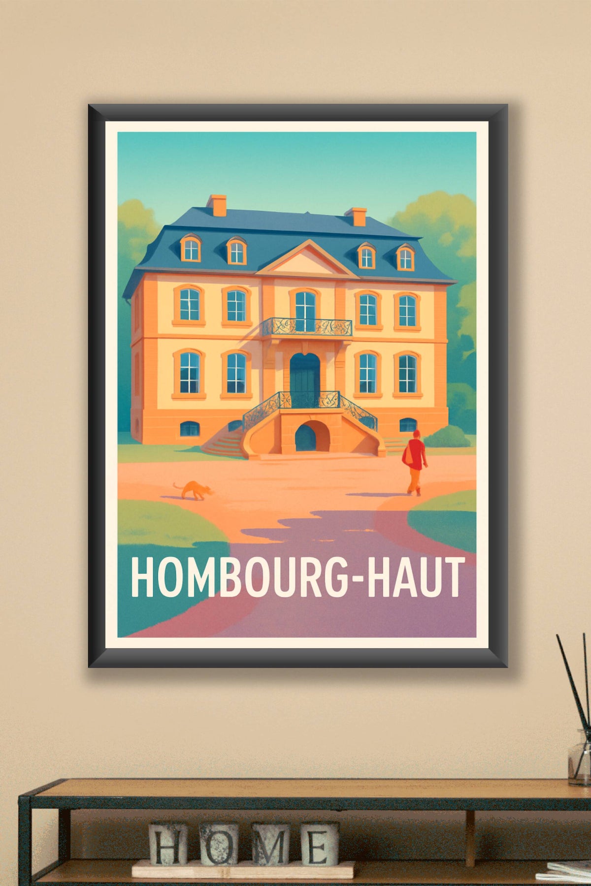 Affiche Hombourg-Haut — Élégance intemporelle en Lorraine · poster d'art de Hombourg-Haut