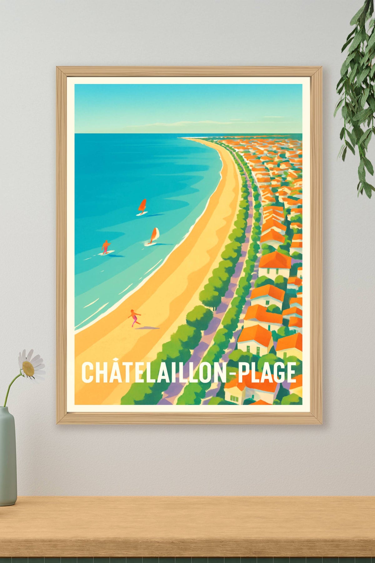 Affiche Châtelaillon-Plage — Évasion et douceur au bord de l'océan · poster d'art de Châtelaillon-Plage