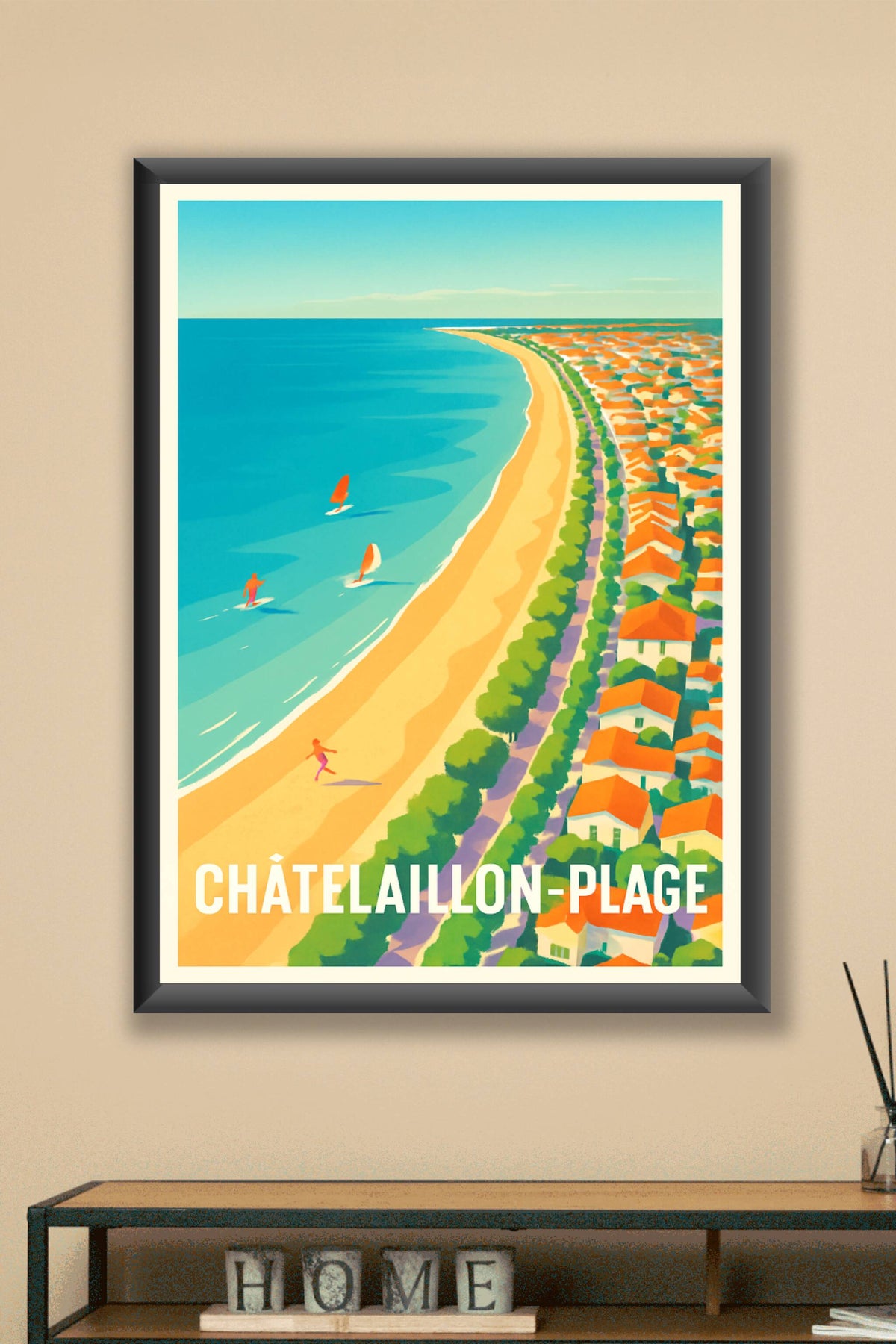 Affiche Châtelaillon-Plage — Évasion et douceur au bord de l'océan · poster d'art de Châtelaillon-Plage