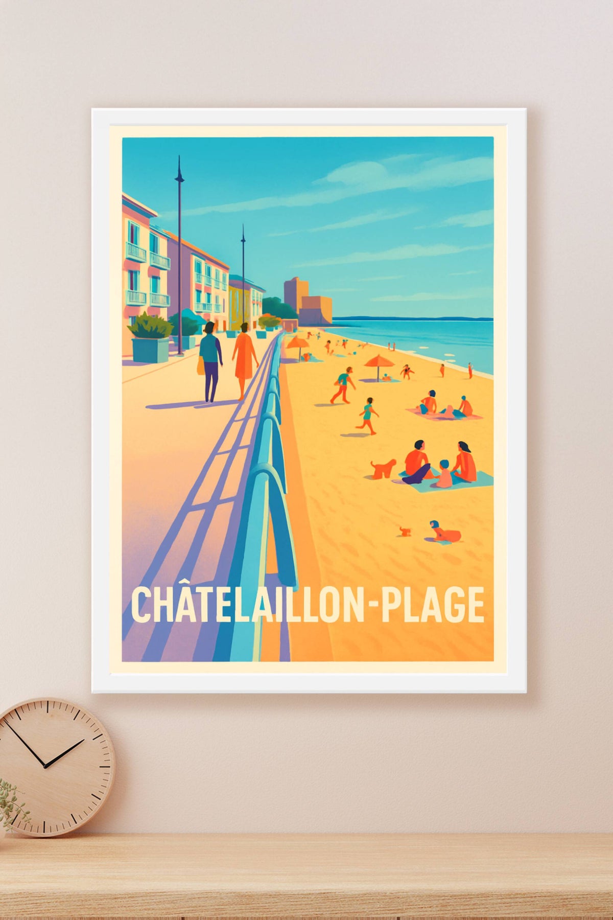 Affiche Châtelaillon-Plage — Escapade ensoleillée au bord de l'océan · poster d'art de Châtelaillon-Plage