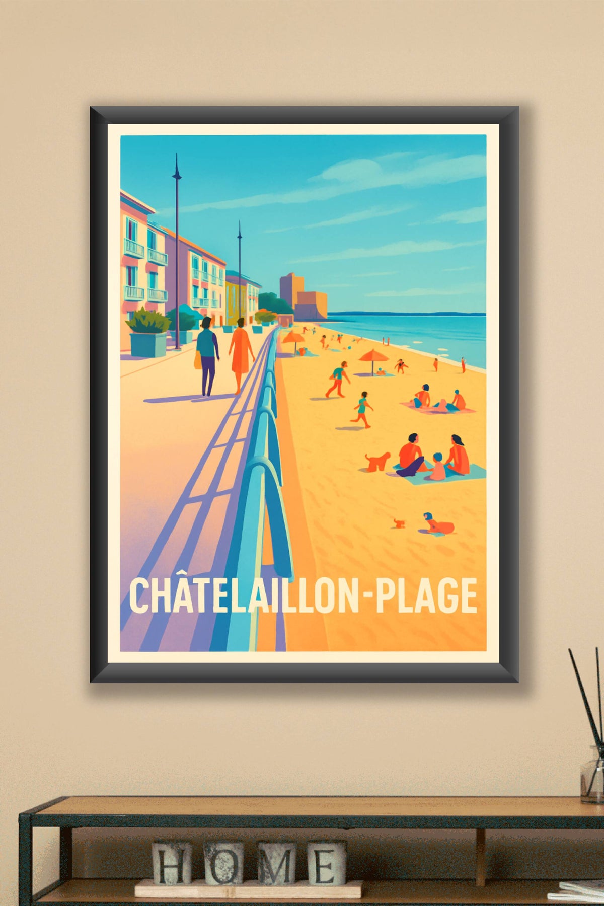 Affiche Châtelaillon-Plage — Escapade ensoleillée au bord de l'océan · poster d'art de Châtelaillon-Plage