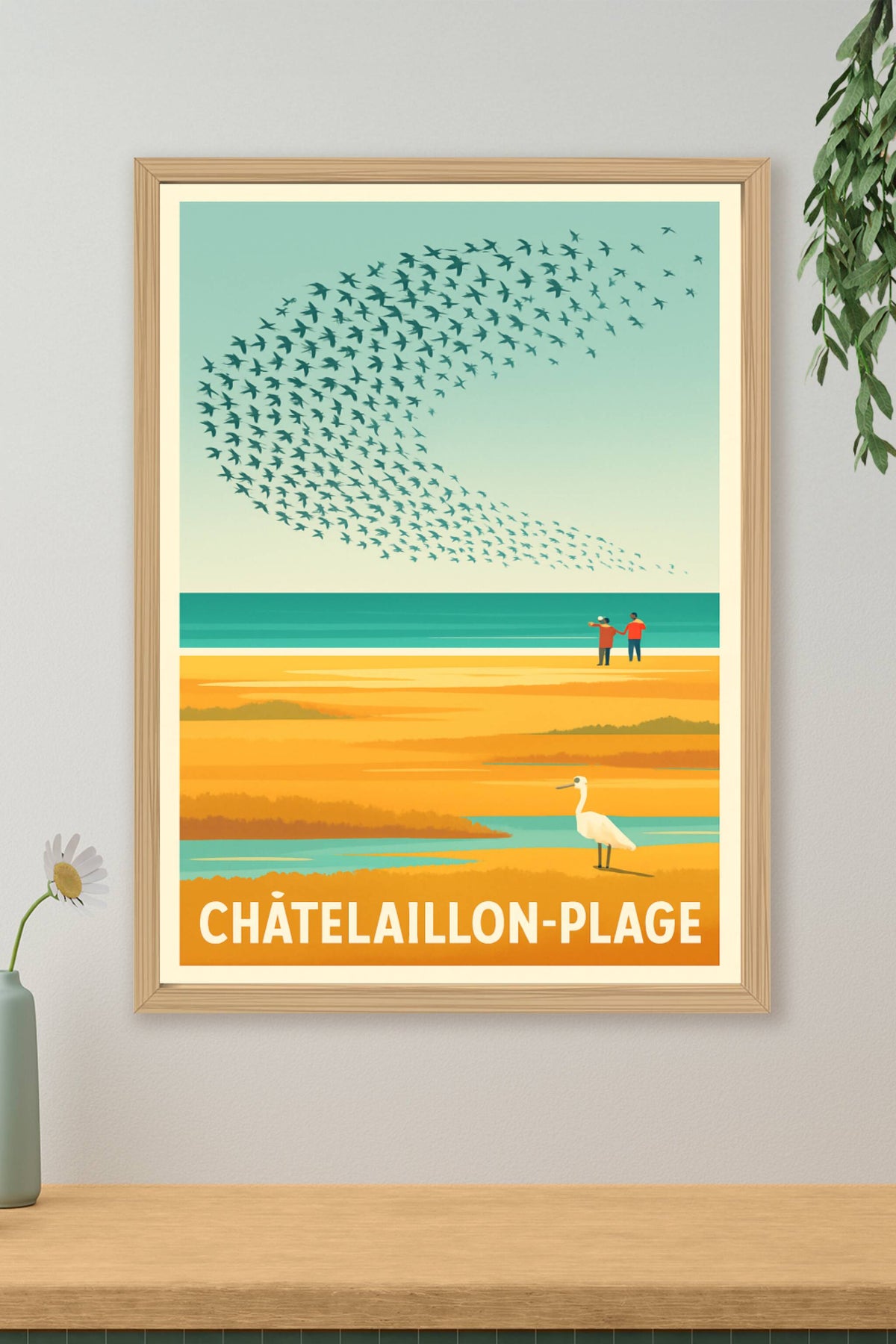 Affiche Châtelaillon-Plage — Évasion et nature en Côte Atlantique · poster d'art de Châtelaillon-Plage
