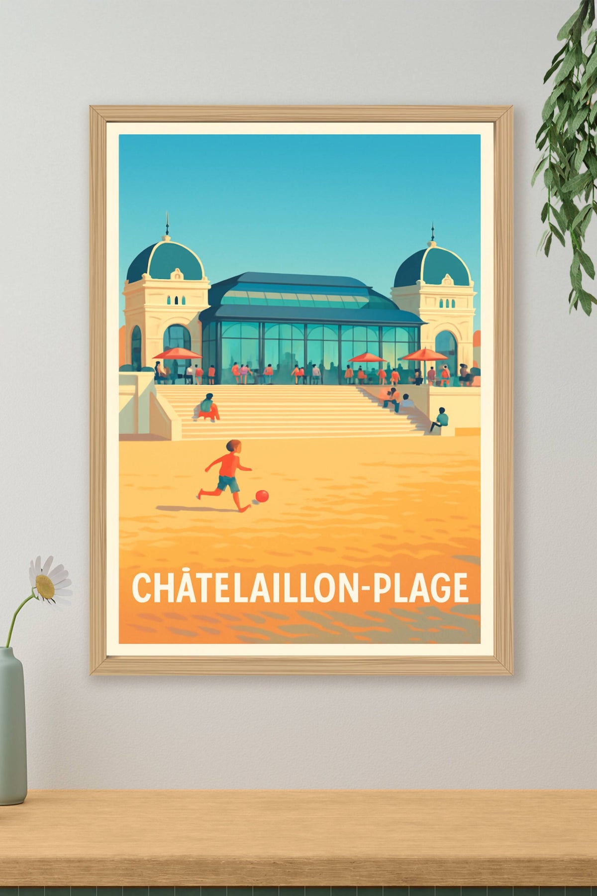 Affiche Châtelaillon-Plage — L'élégance balnéaire ensoleillée · poster d'art de Châtelaillon-Plage
