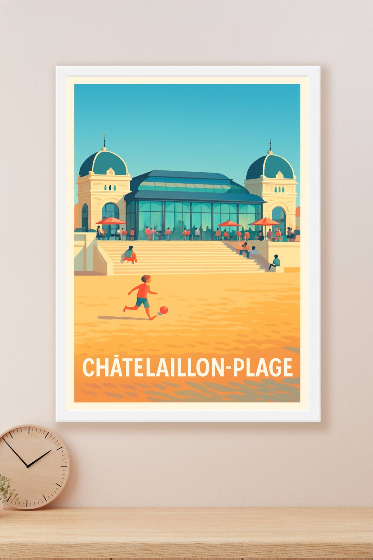 Affiche Châtelaillon-Plage — L'élégance balnéaire ensoleillée · poster d'art de Châtelaillon-Plage