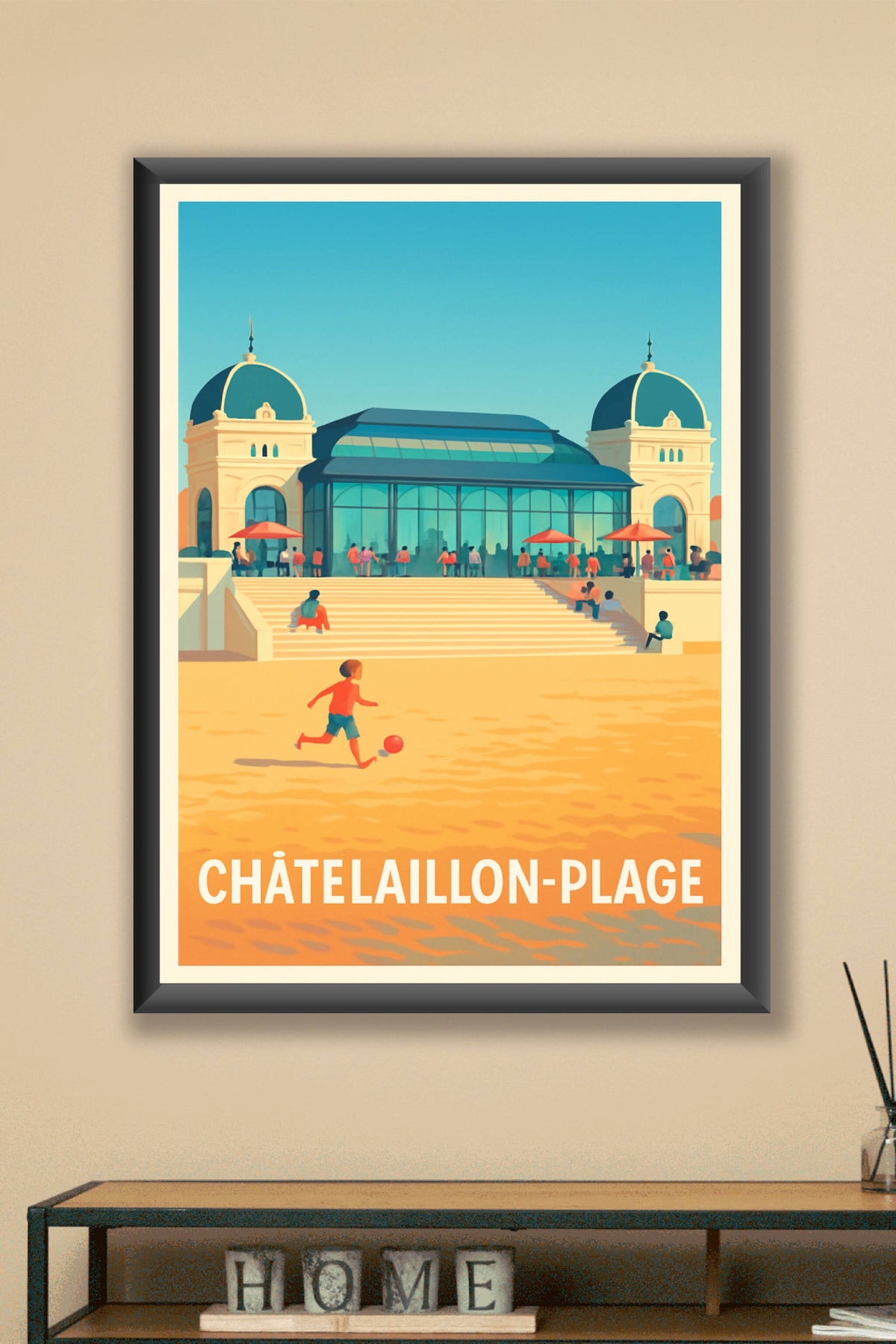 Affiche Châtelaillon-Plage — L'élégance balnéaire ensoleillée · poster d'art de Châtelaillon-Plage