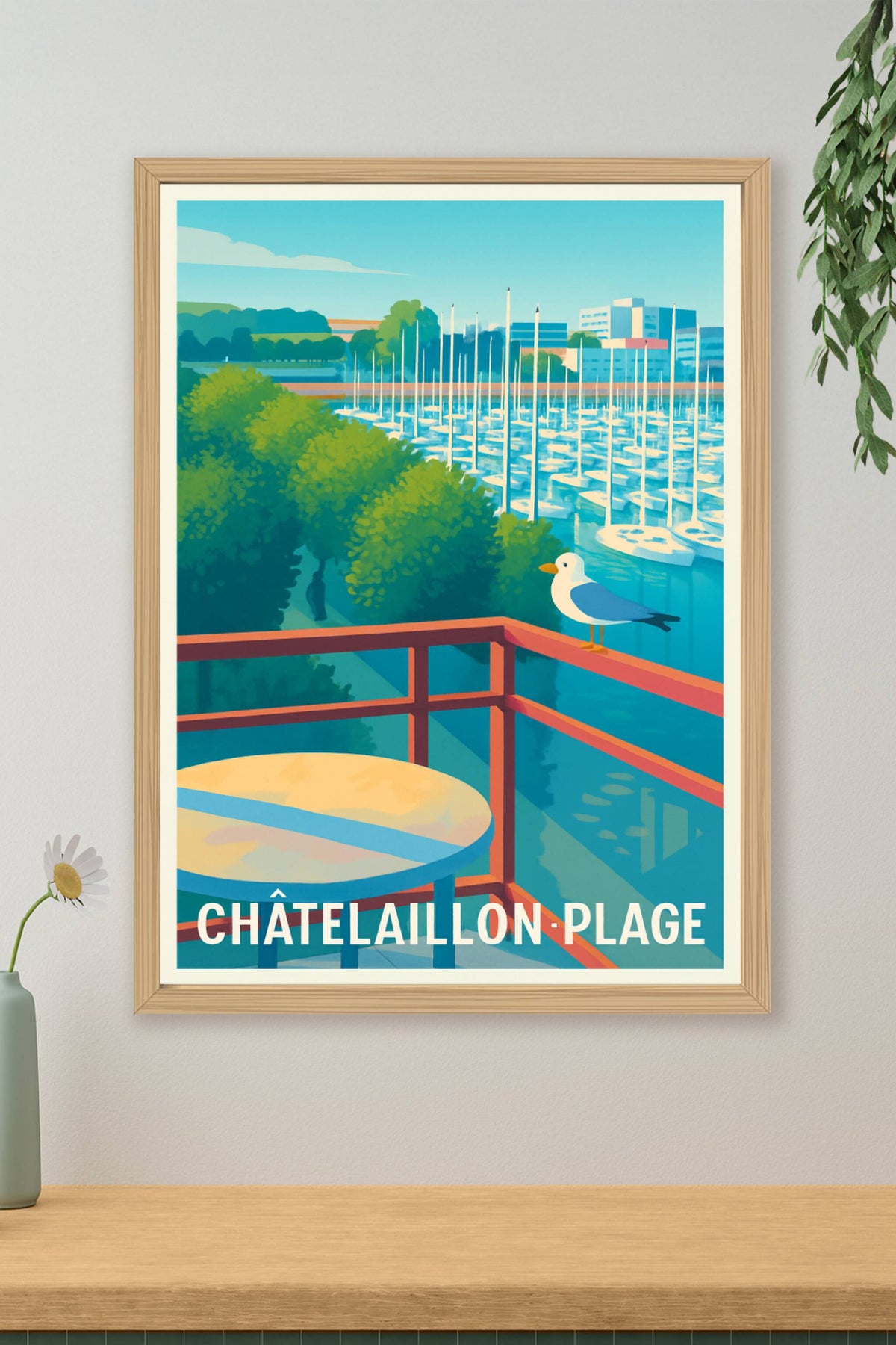 Affiche Châtelaillon-Plage — Escapade côtière paisible · poster d'art de Châtelaillon-Plage