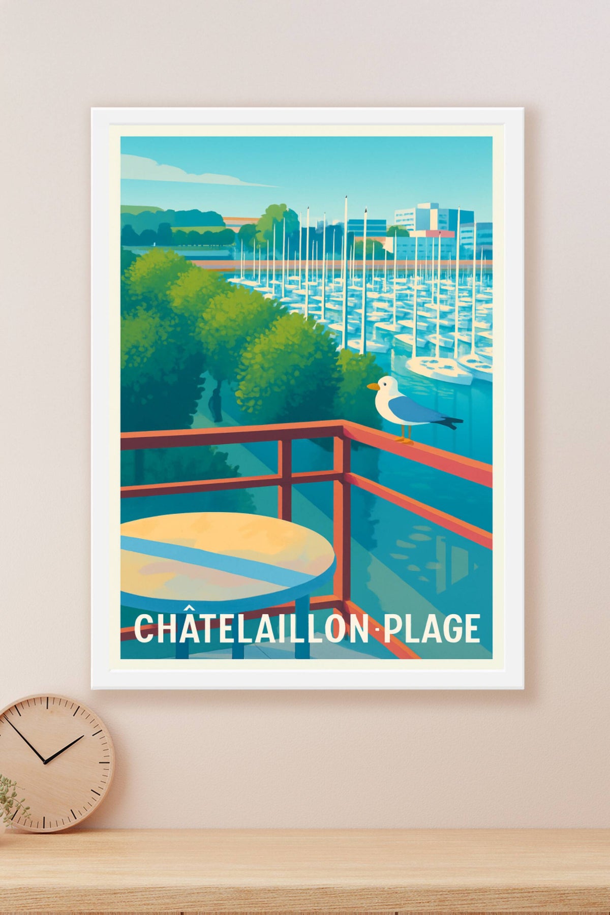 Affiche Châtelaillon-Plage — Escapade côtière paisible · poster d'art de Châtelaillon-Plage