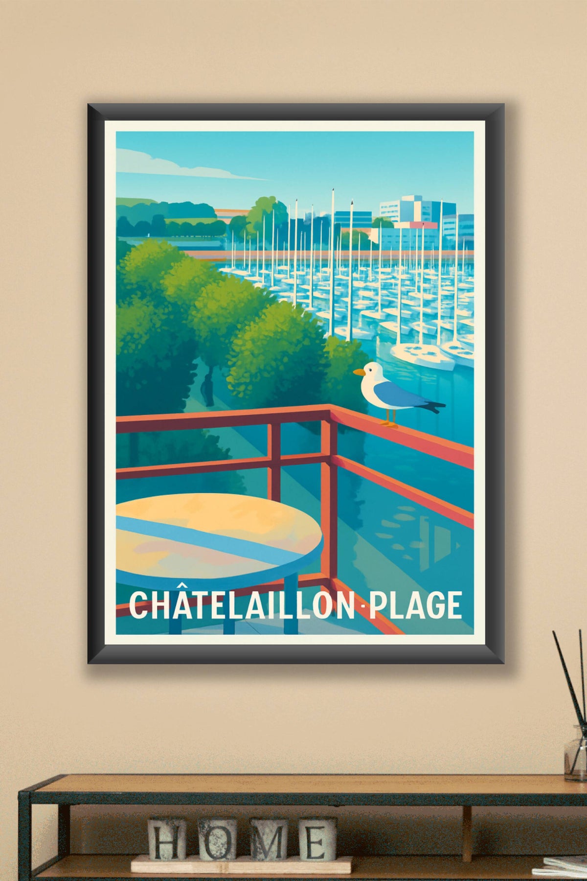 Affiche Châtelaillon-Plage — Escapade côtière paisible · poster d'art de Châtelaillon-Plage
