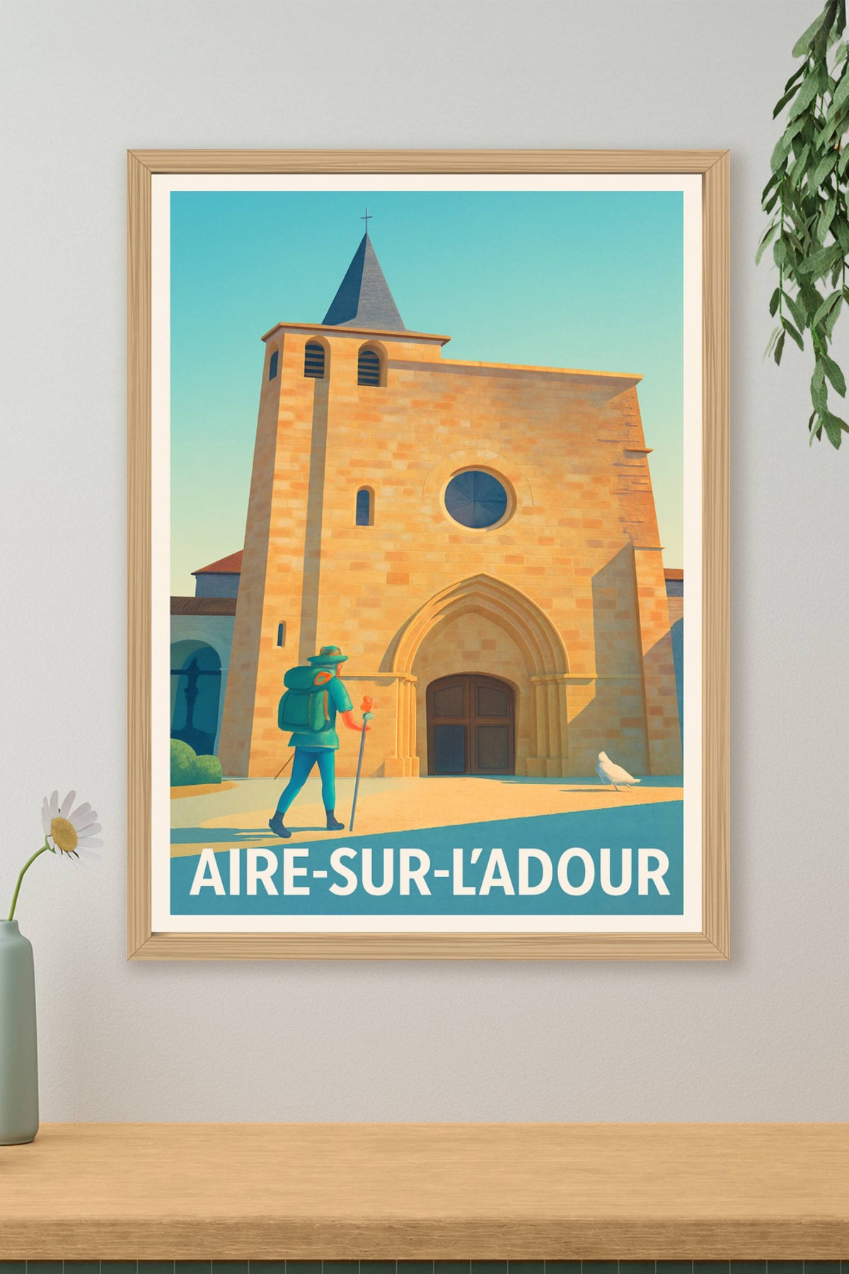 Affiche Aire-sur-l'Adour — L'escapade culturelle et paisible · poster d'art de Aire-sur-l'Adour