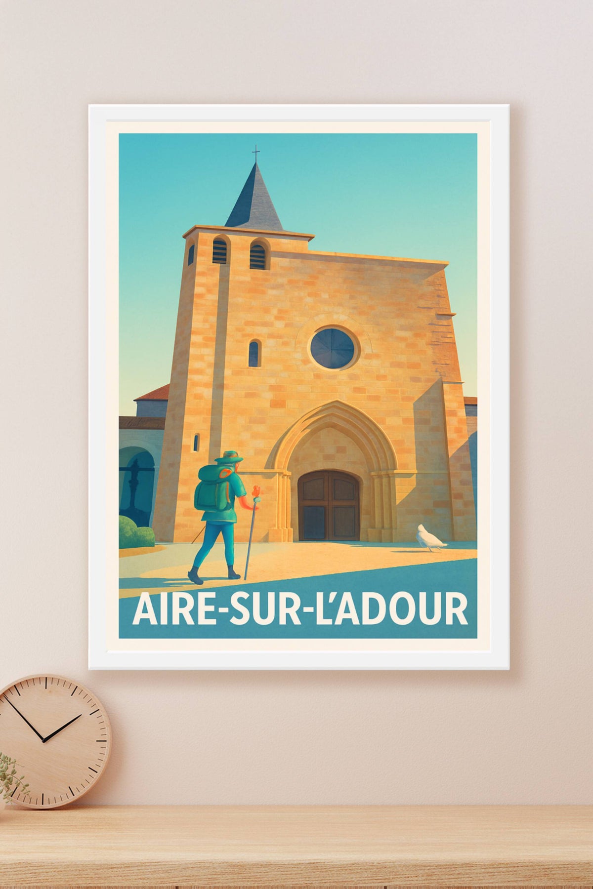 Affiche Aire-sur-l'Adour — L'escapade culturelle et paisible · poster d'art de Aire-sur-l'Adour
