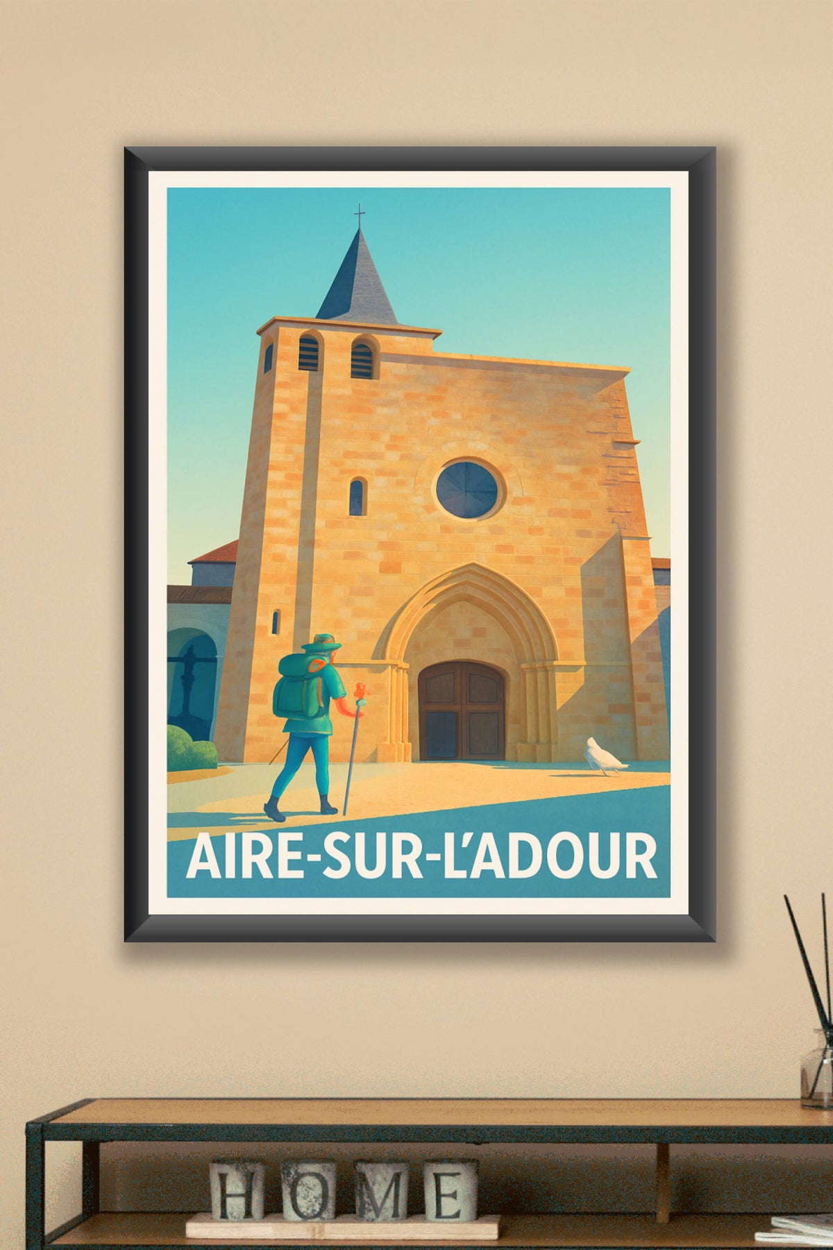 Affiche Aire-sur-l'Adour — L'escapade culturelle et paisible · poster d'art de Aire-sur-l'Adour